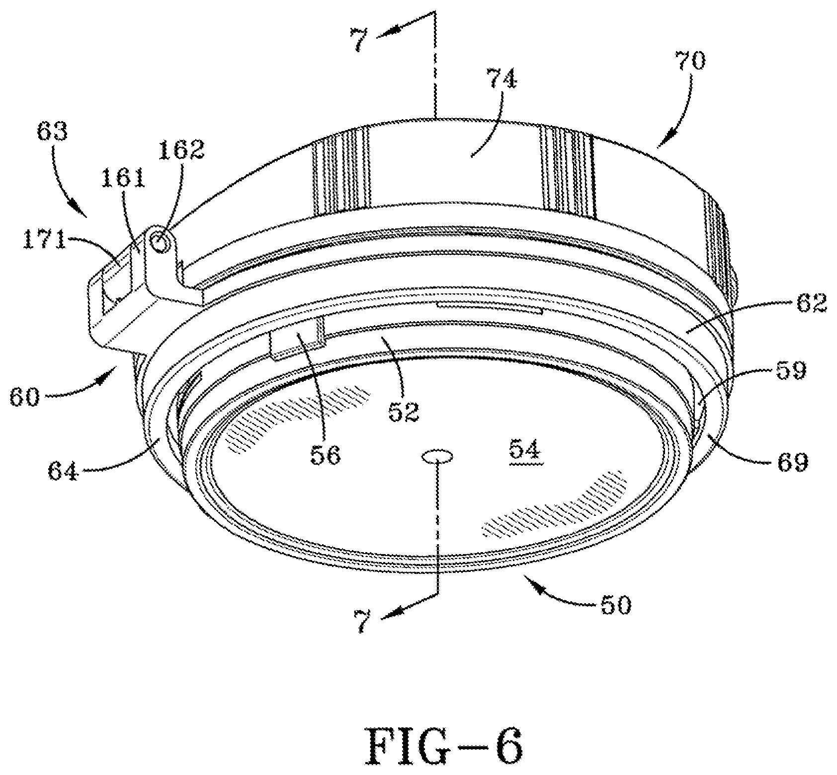 Patent US11779093 Figure 8 – Device having a sealable container for a volatile composition