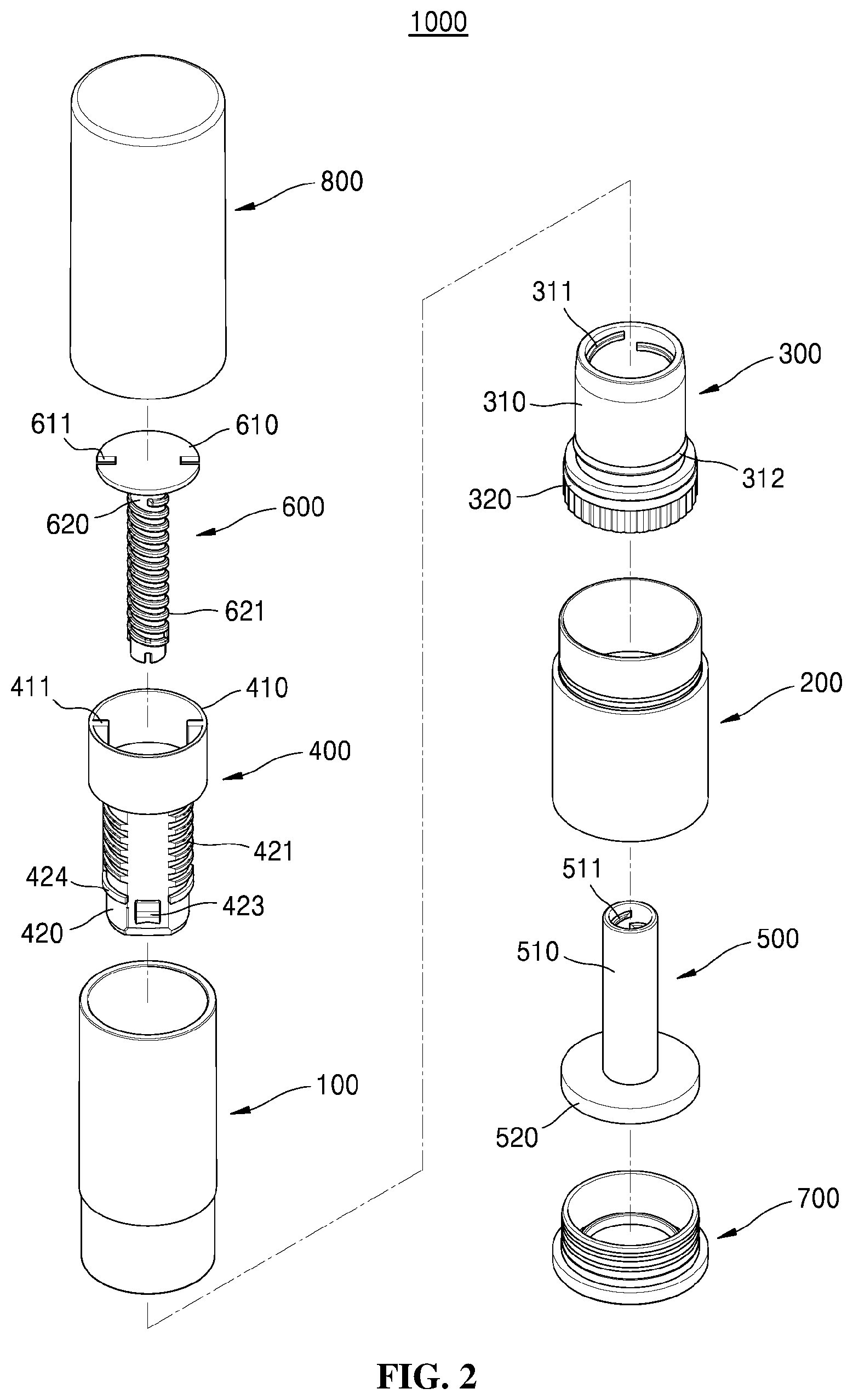 Patent US11779095 Figure 2 – Container for stick type content