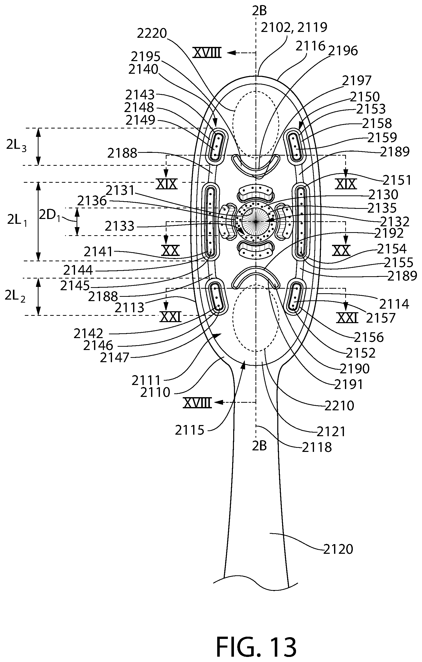 Patent US11779102 Figure 13 – Oral care implement