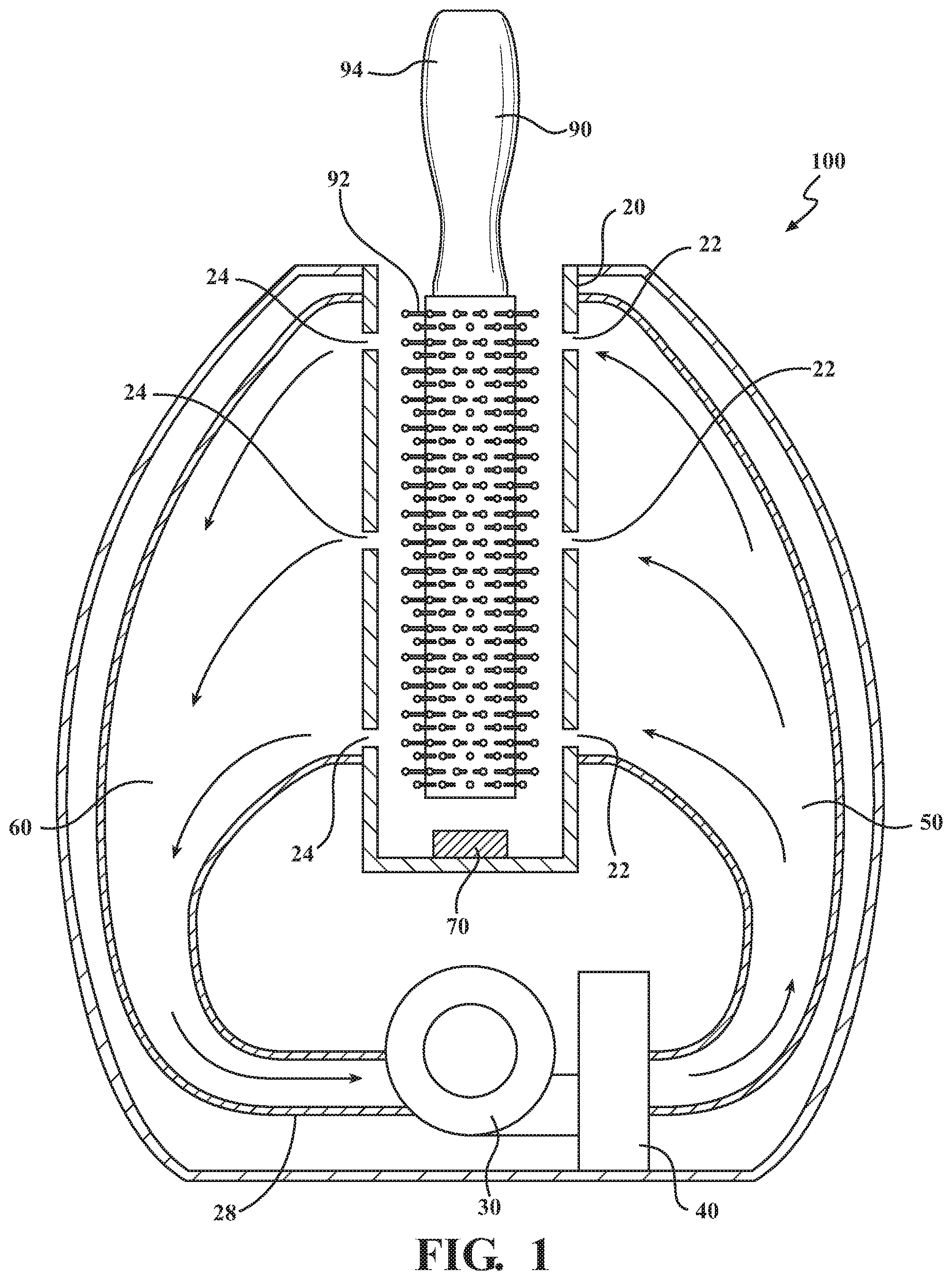 Patent US11779105 Figure 1 – Hairbrush heating device