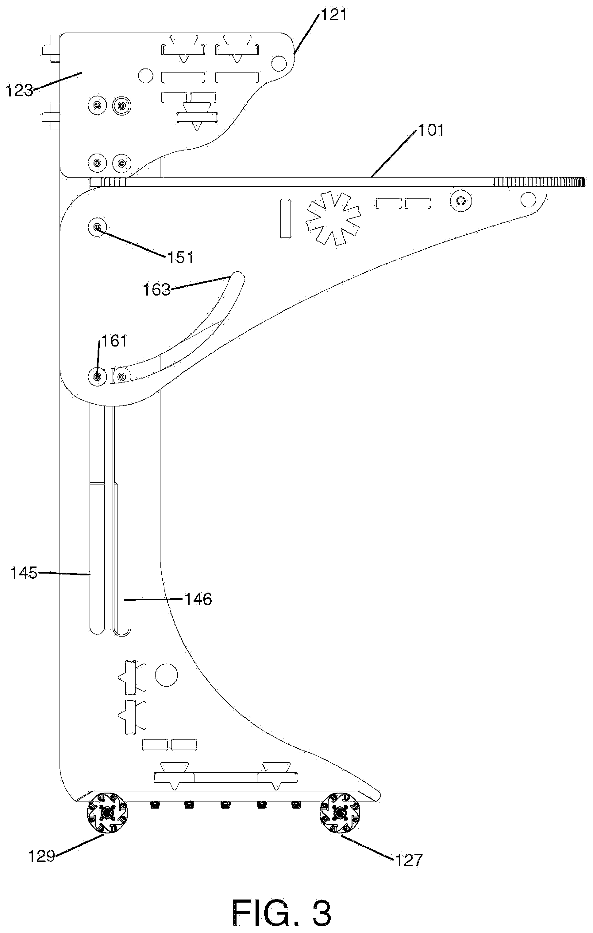 Patent US11779107 Figure 3 – Movable desk with adjustable lift and tilt