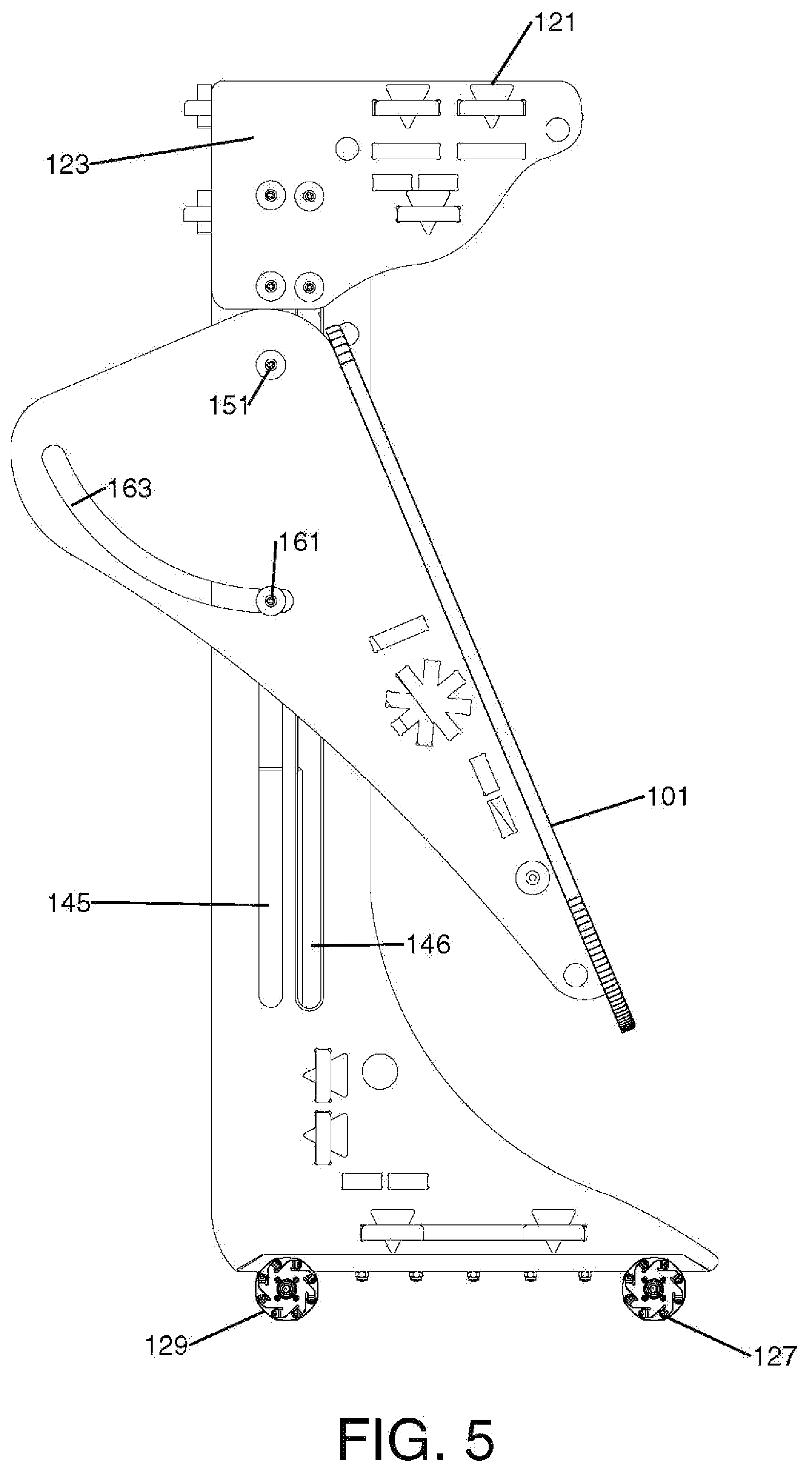 Patent US11779107 Figure 5 – Movable desk with adjustable lift and tilt