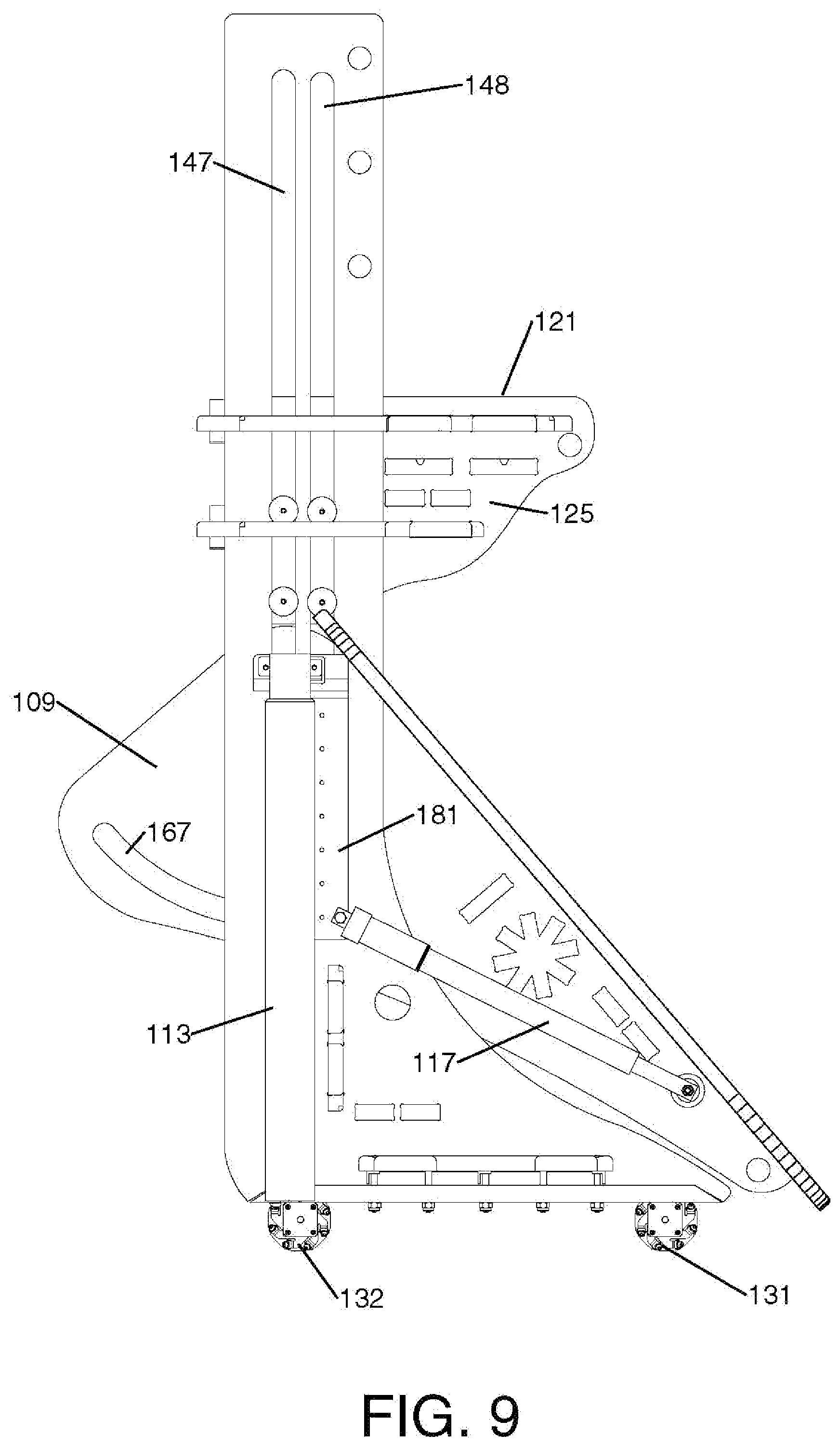 Patent US11779107 Figure 9 – Movable desk with adjustable lift and tilt