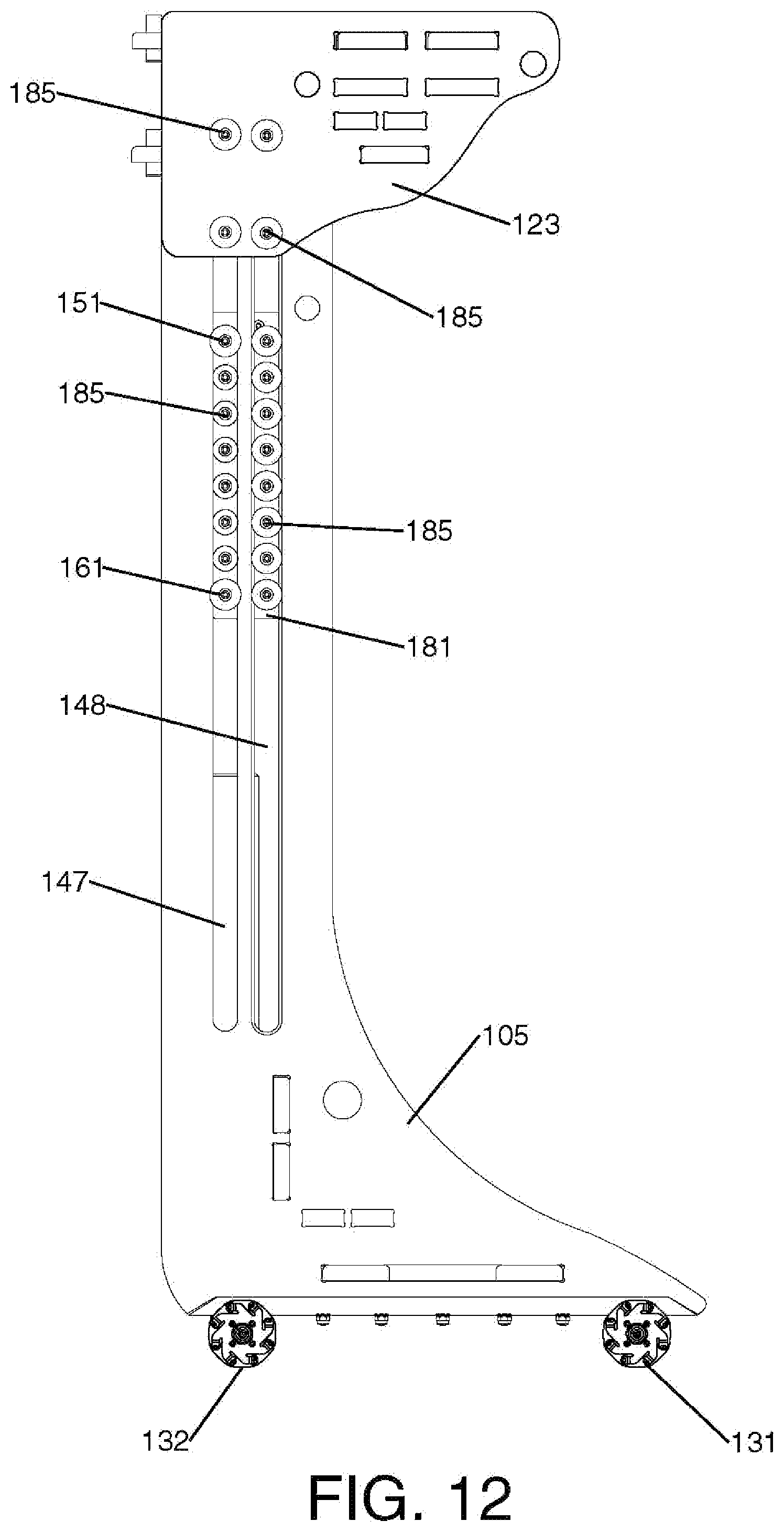 Patent US11779107 Figure 11 – Movable desk with adjustable lift and tilt