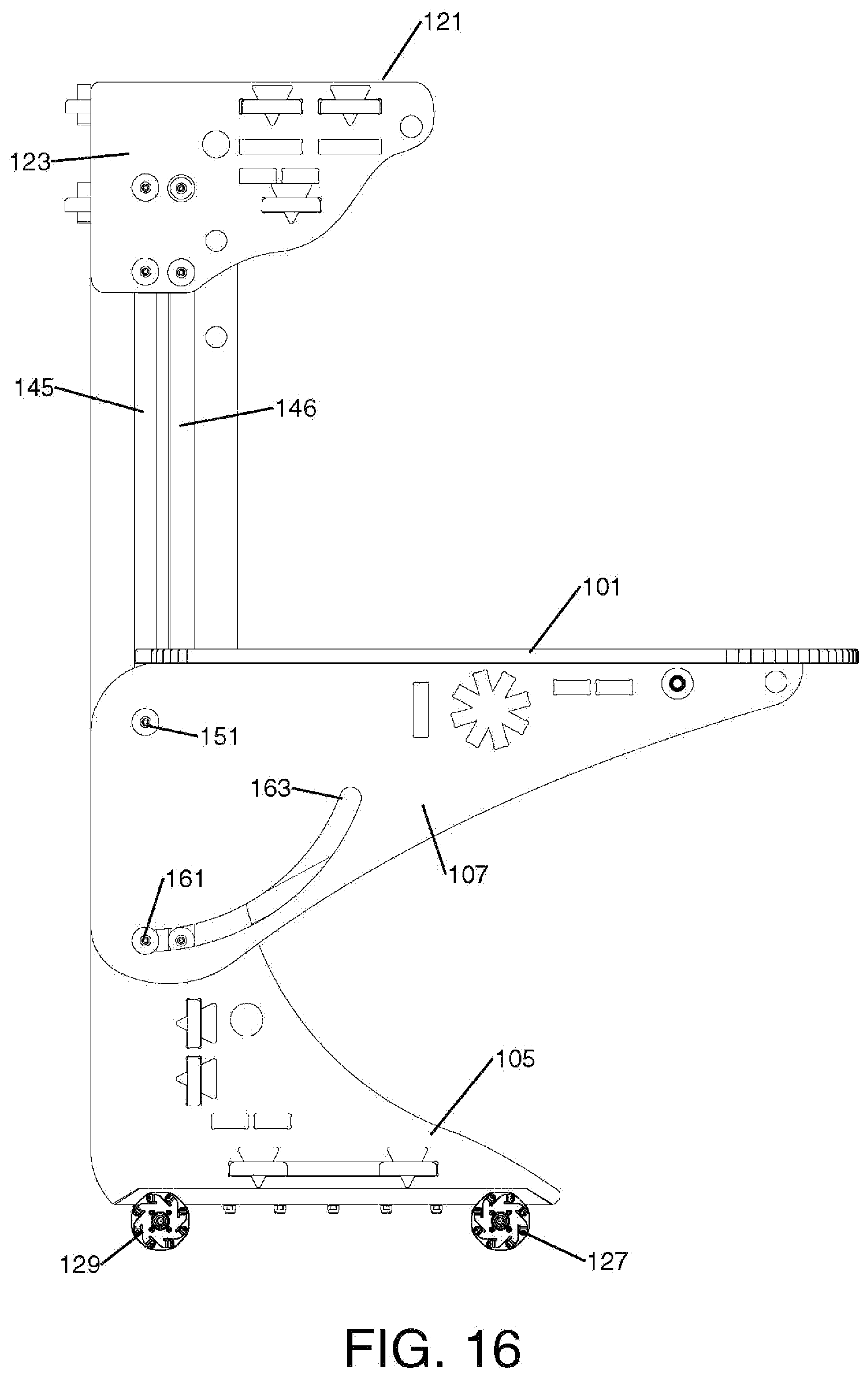 Patent US11779107 Figure 14 – Movable desk with adjustable lift and tilt