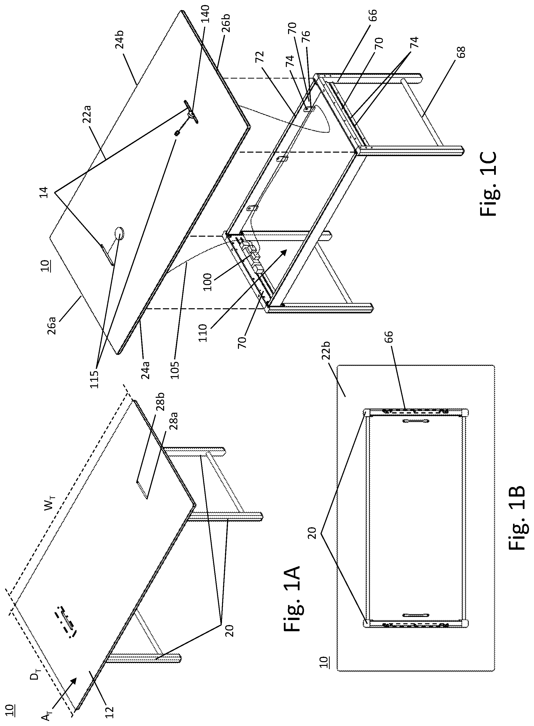 Patent US11779108 Figure 1 – Table with slots and ledges