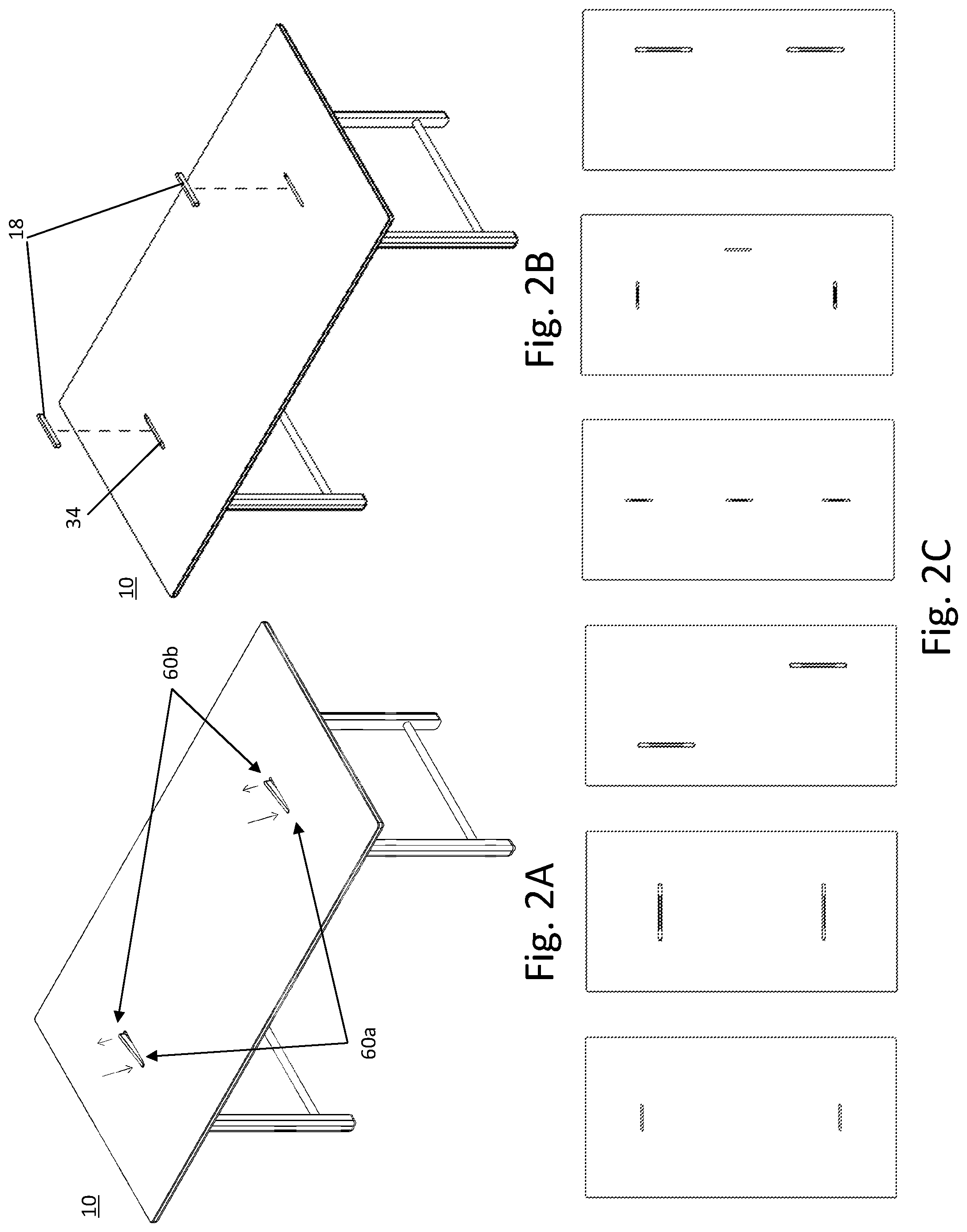 Patent US11779108 Figure 2 – Table with slots and ledges