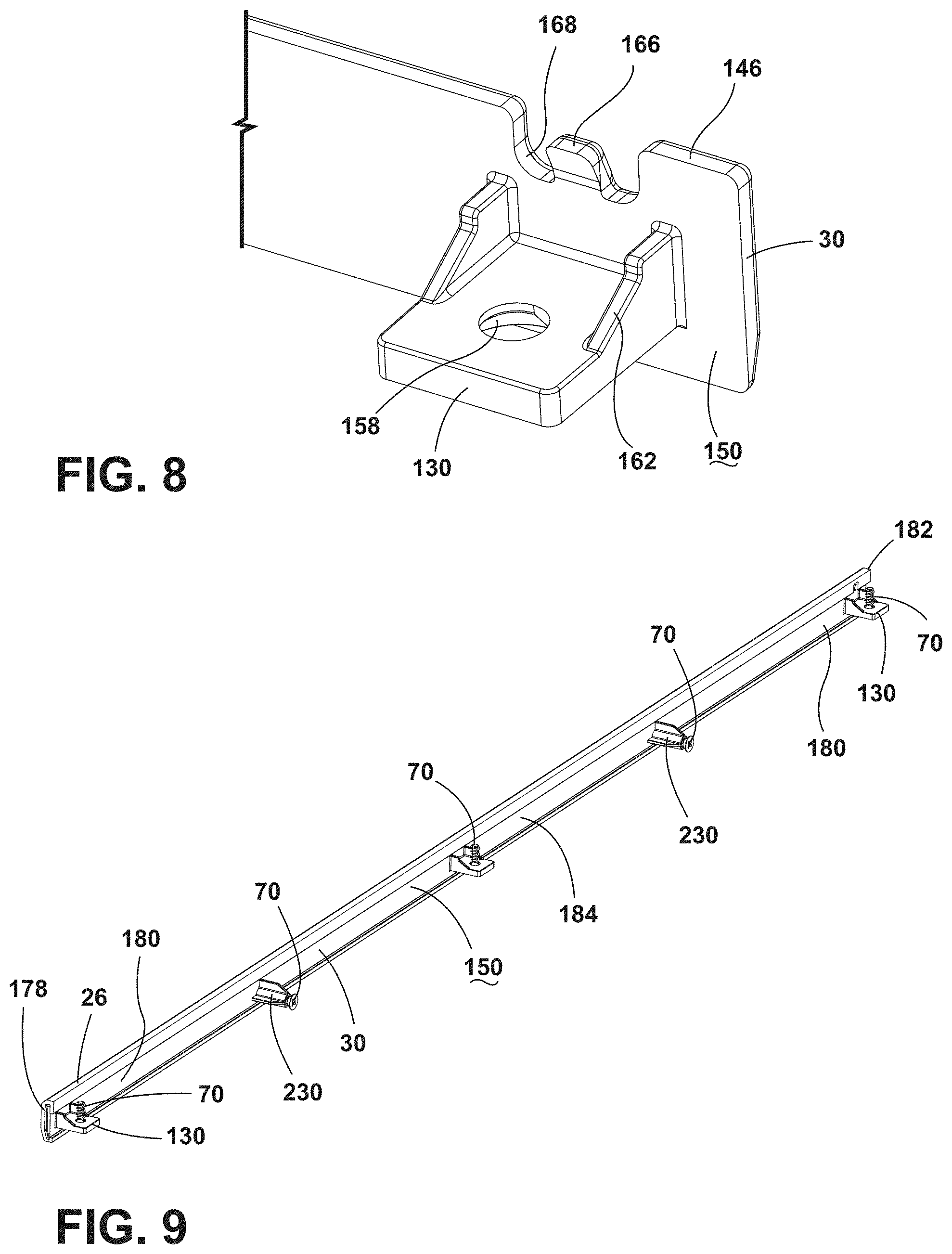 Patent US11779113 Figure 5 – Trim assembly for an appliance shelf