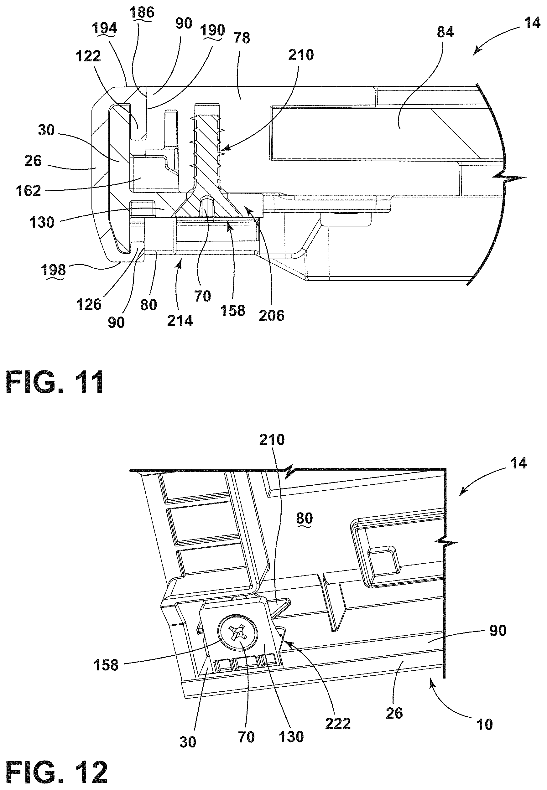 Patent US11779113 Figure 7 – Trim assembly for an appliance shelf