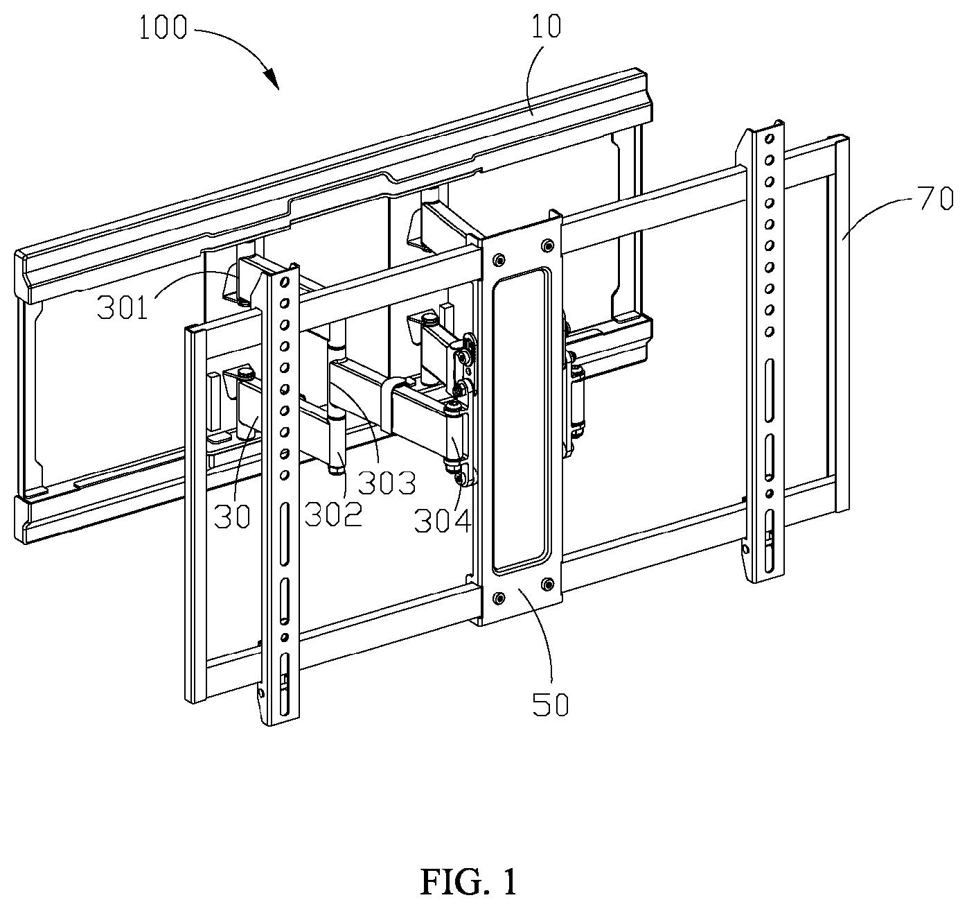 Patent US11779115 Figure 1 – Display mounting apparatus