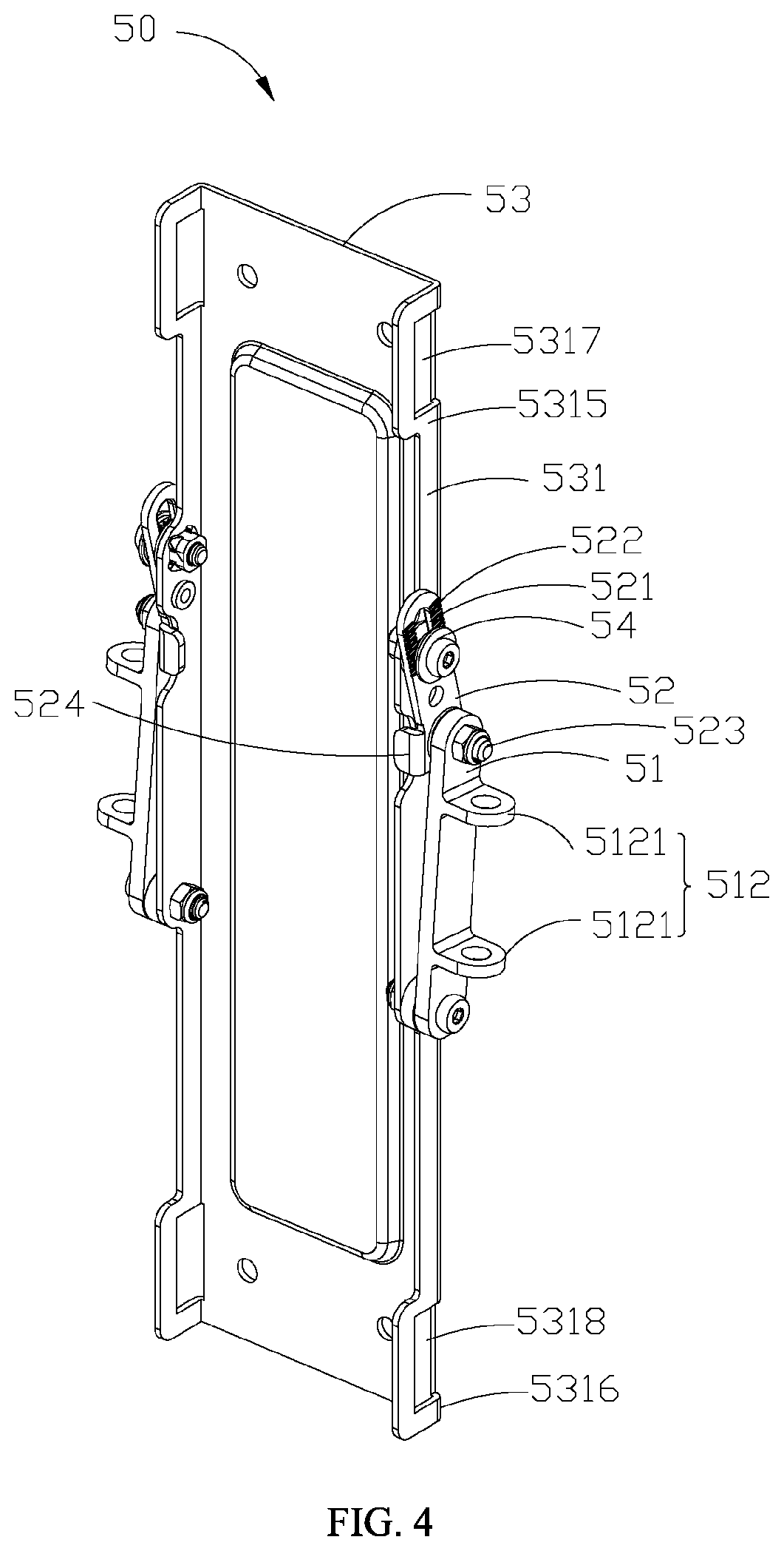 Patent US11779115 Figure 4 – Display mounting apparatus