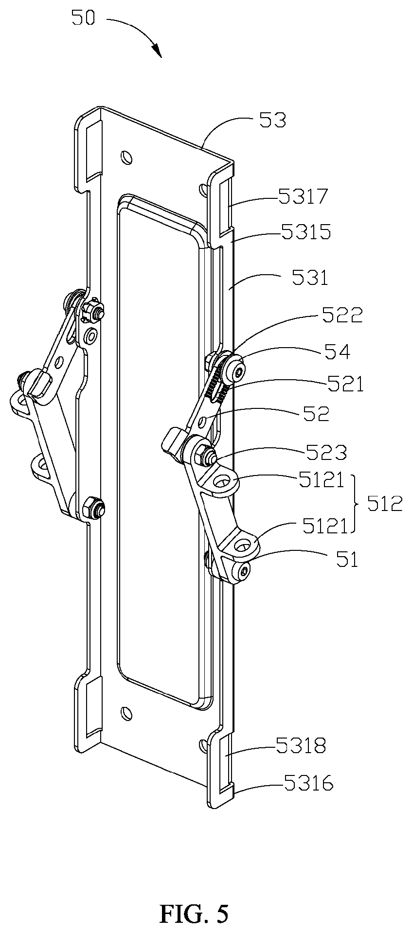Patent US11779115 Figure 5 – Display mounting apparatus
