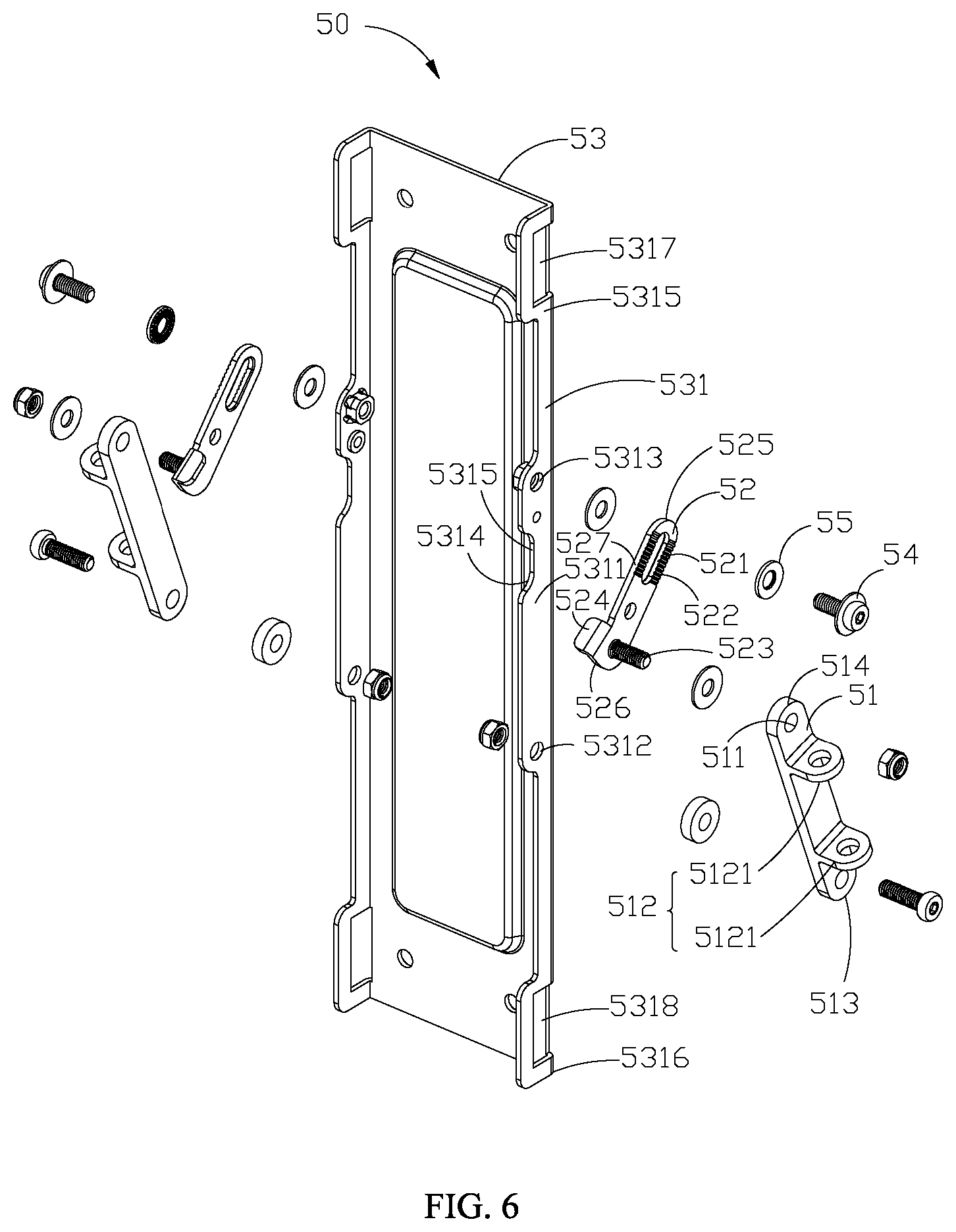 Patent US11779115 Figure 6 – Display mounting apparatus