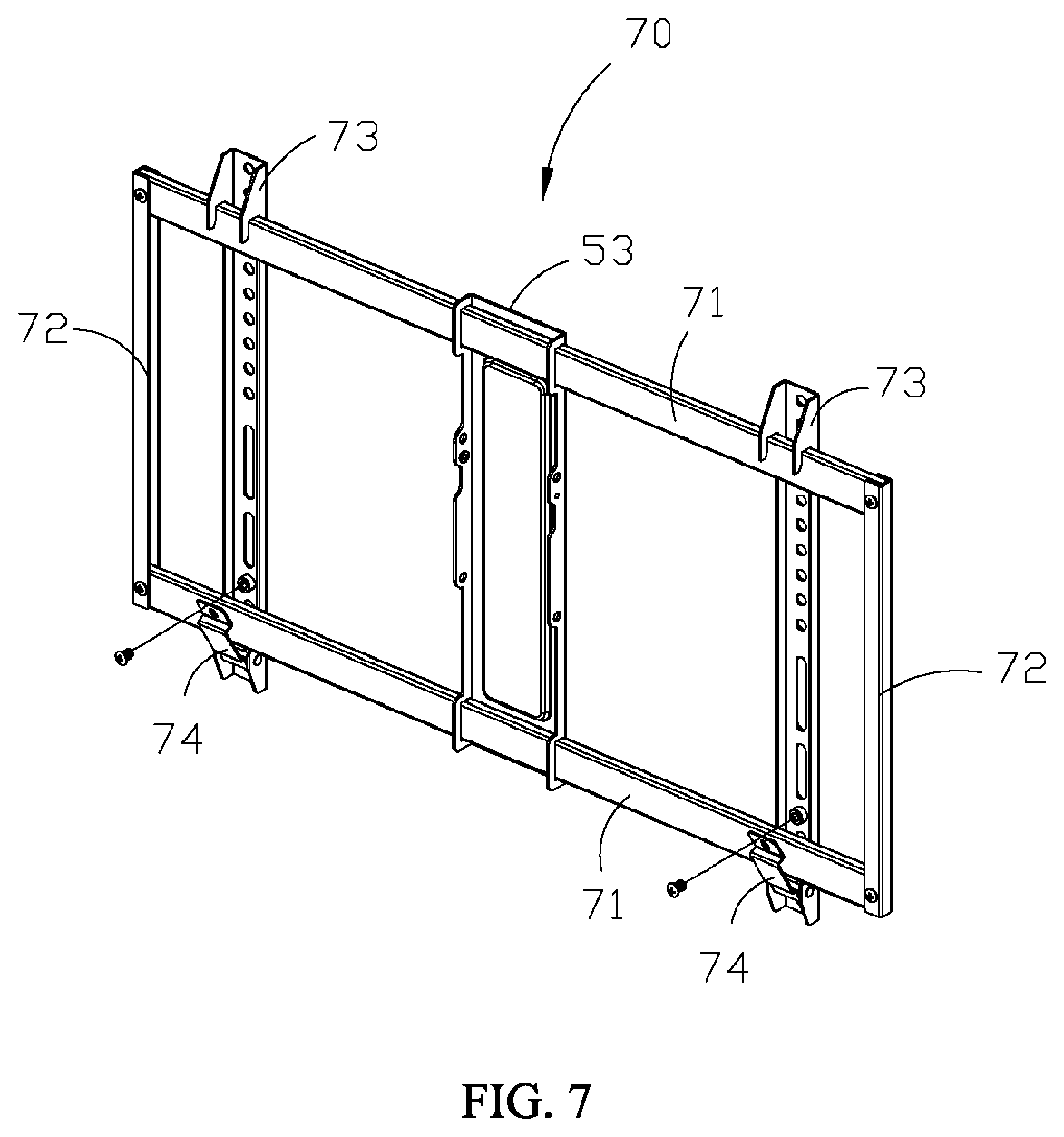 Patent US11779115 Figure 7 – Display mounting apparatus