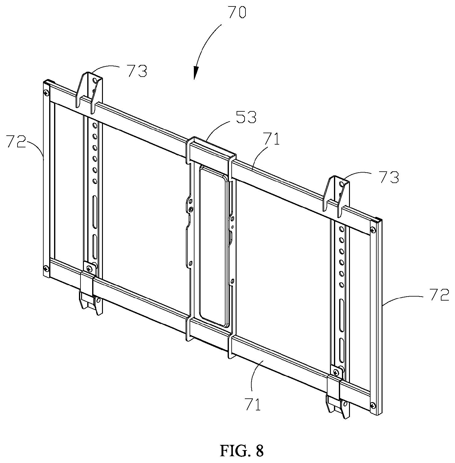 Patent US11779115 Figure 8 – Display mounting apparatus