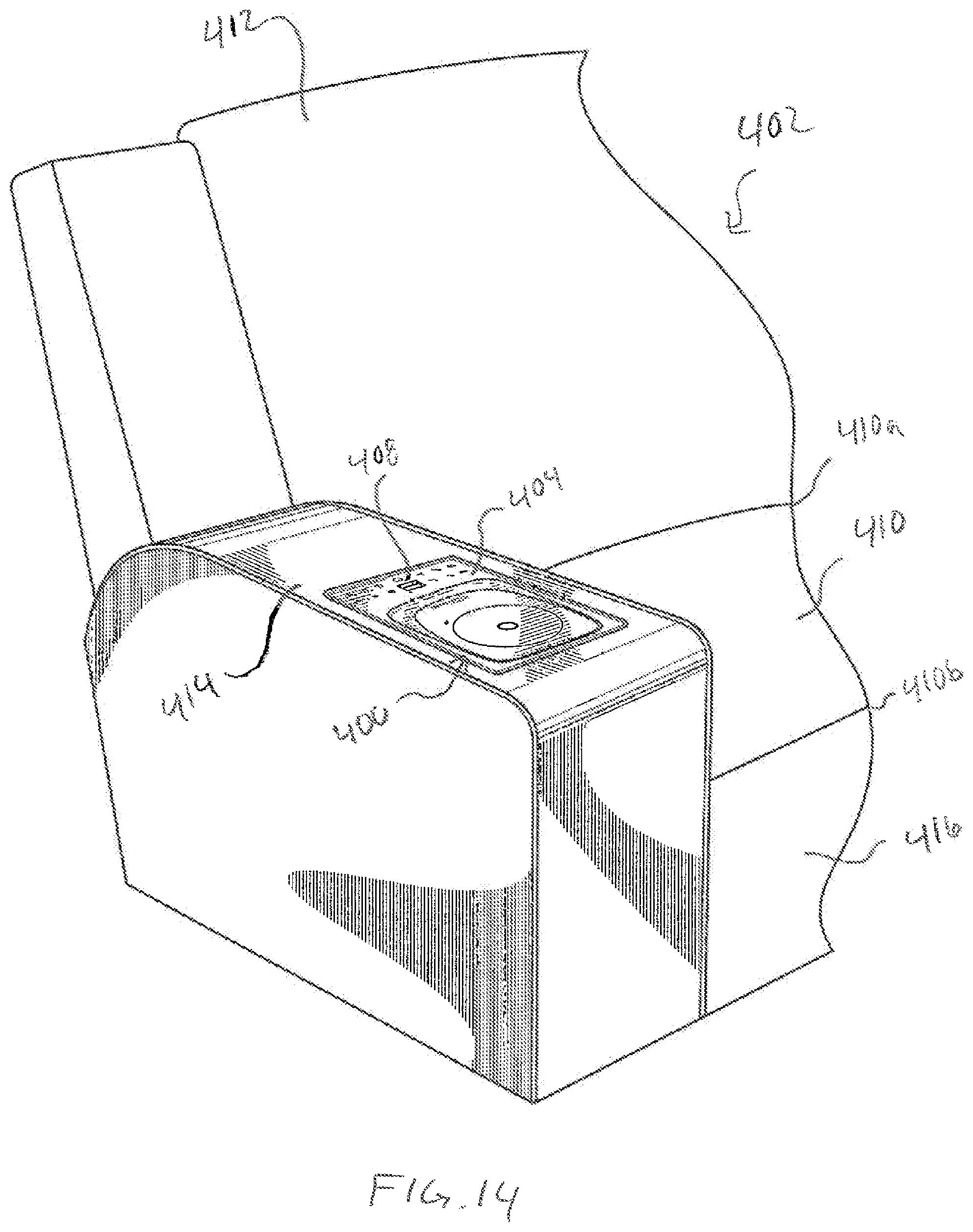 Patent US11779116 Figure 12 – Control panel for furniture and home entertainment system