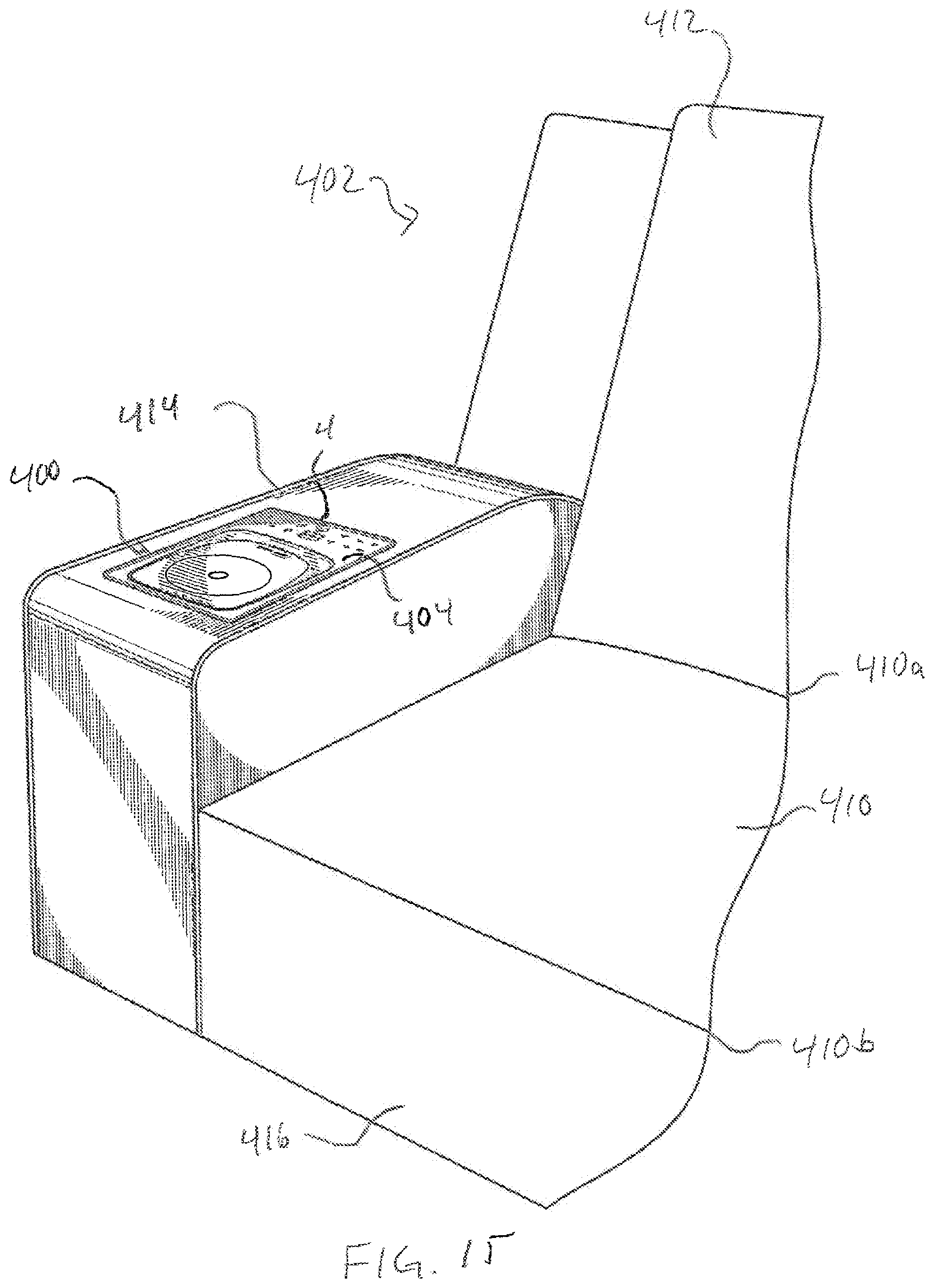 Patent US11779116 Figure 13 – Control panel for furniture and home entertainment system