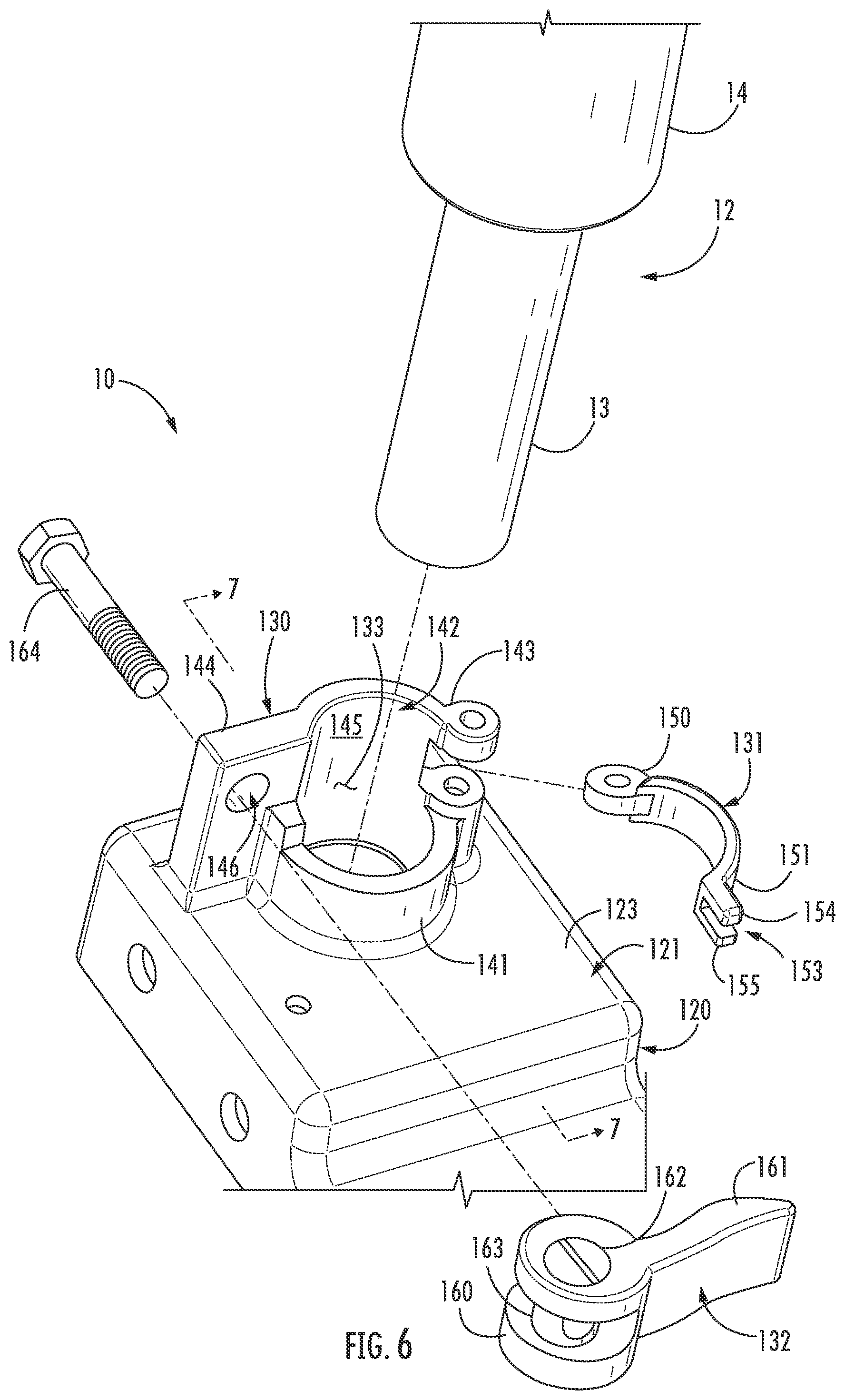 Patent US11779118 Figure 9 – Seat plate gas cylinder quick-release device