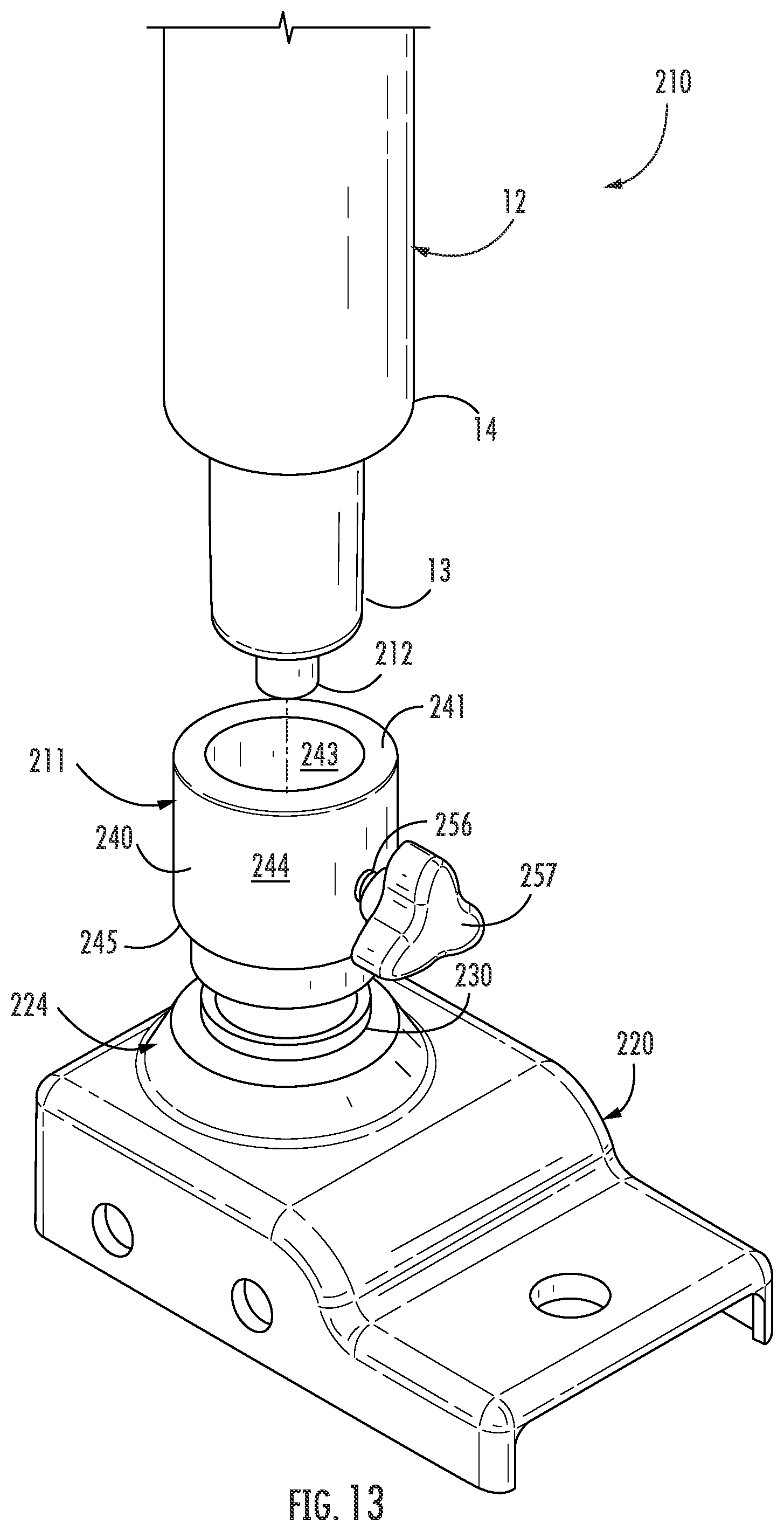 Patent US11779118 Figure 19 – Seat plate gas cylinder quick-release device