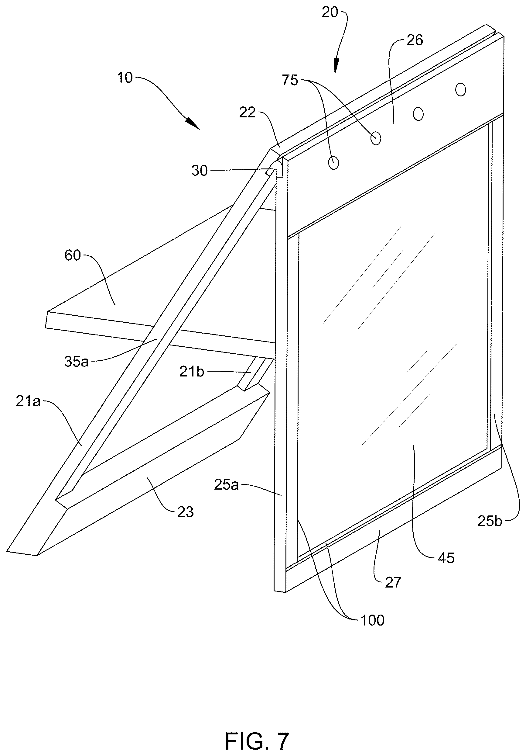 Patent US11779119 Figure 5 – Folding chair with user interchangeable frame and coat rack adapted for hanging on a wall