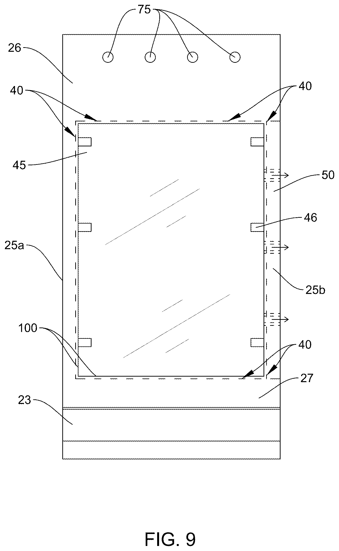 Patent US11779119 Figure 7 – Folding chair with user interchangeable frame and coat rack adapted for hanging on a wall
