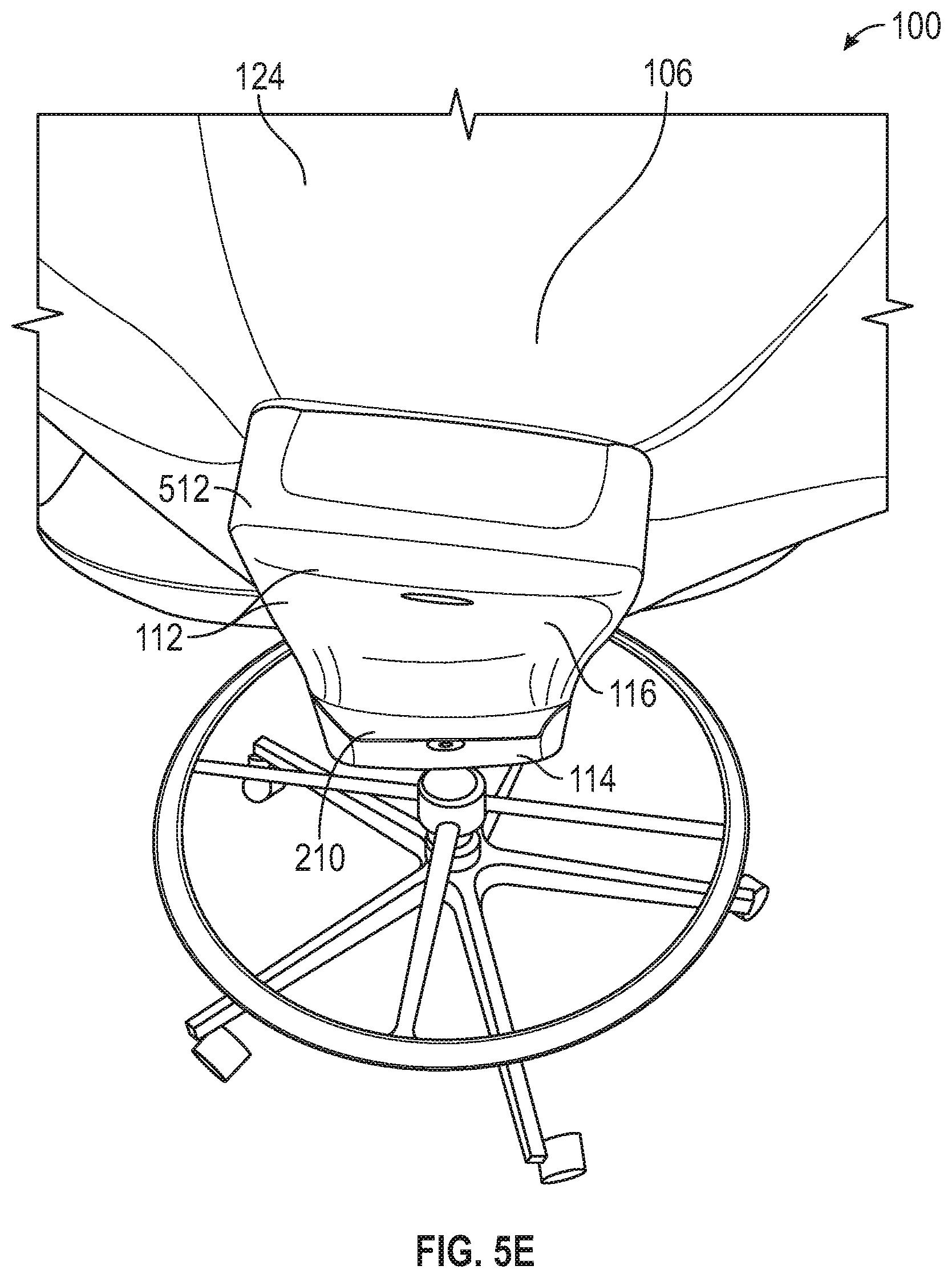 Patent US11779121 Figure 8 – Chair having pliable backrest and methods for same