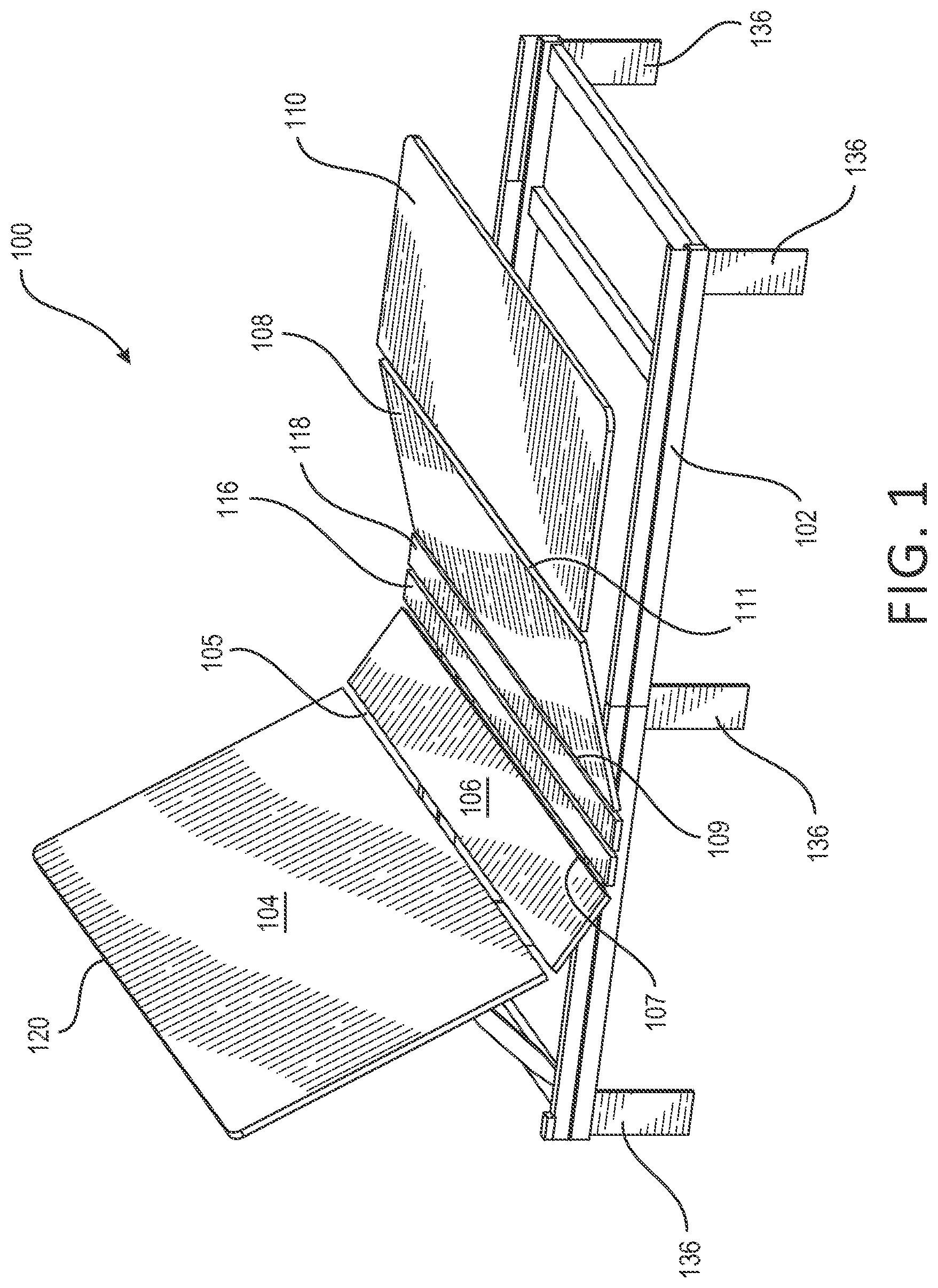 Patent US11779124 Figure 1 – Zero gap foldable powered bed