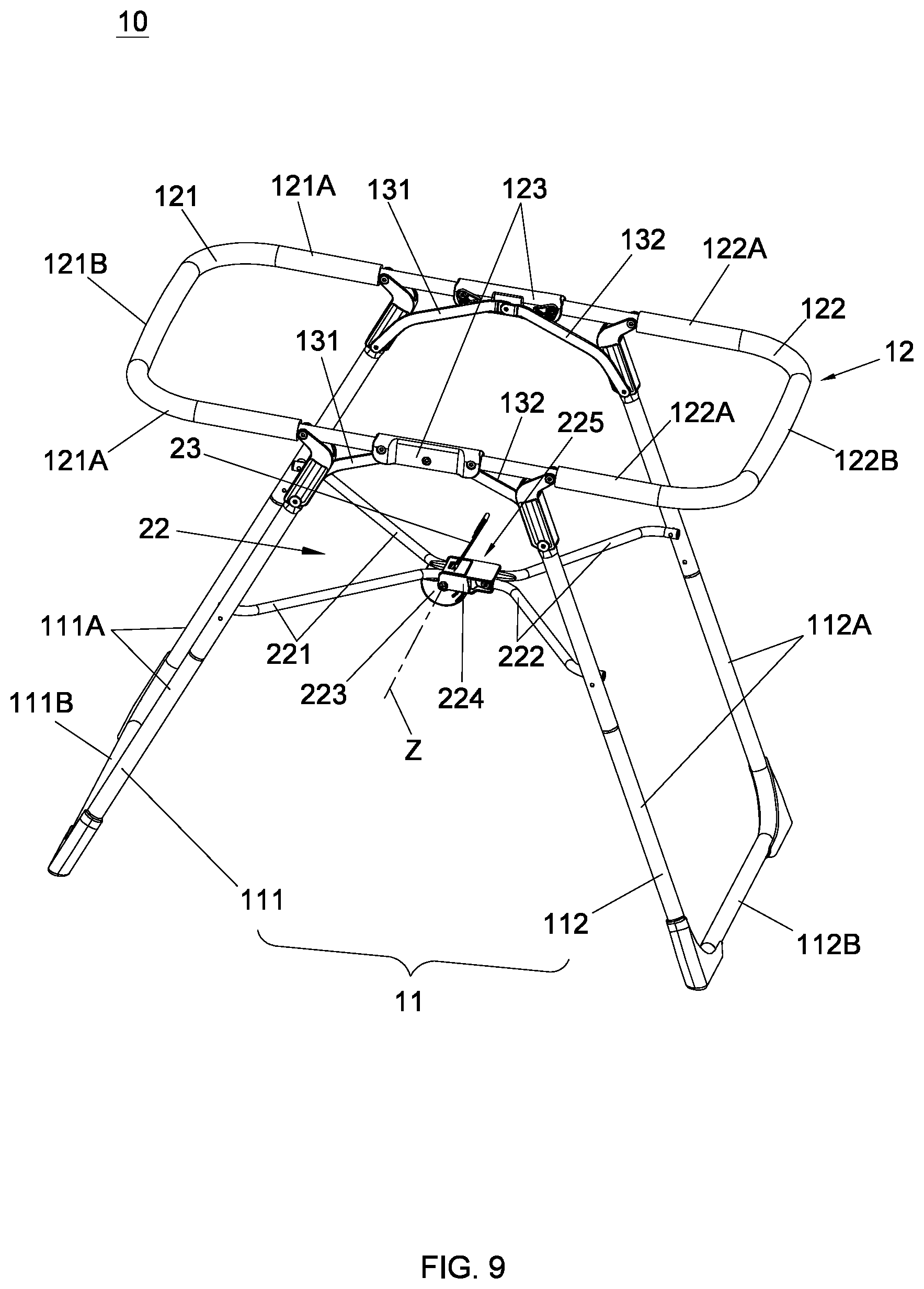 Patent US11779130 Figure 9 – Child bassinet