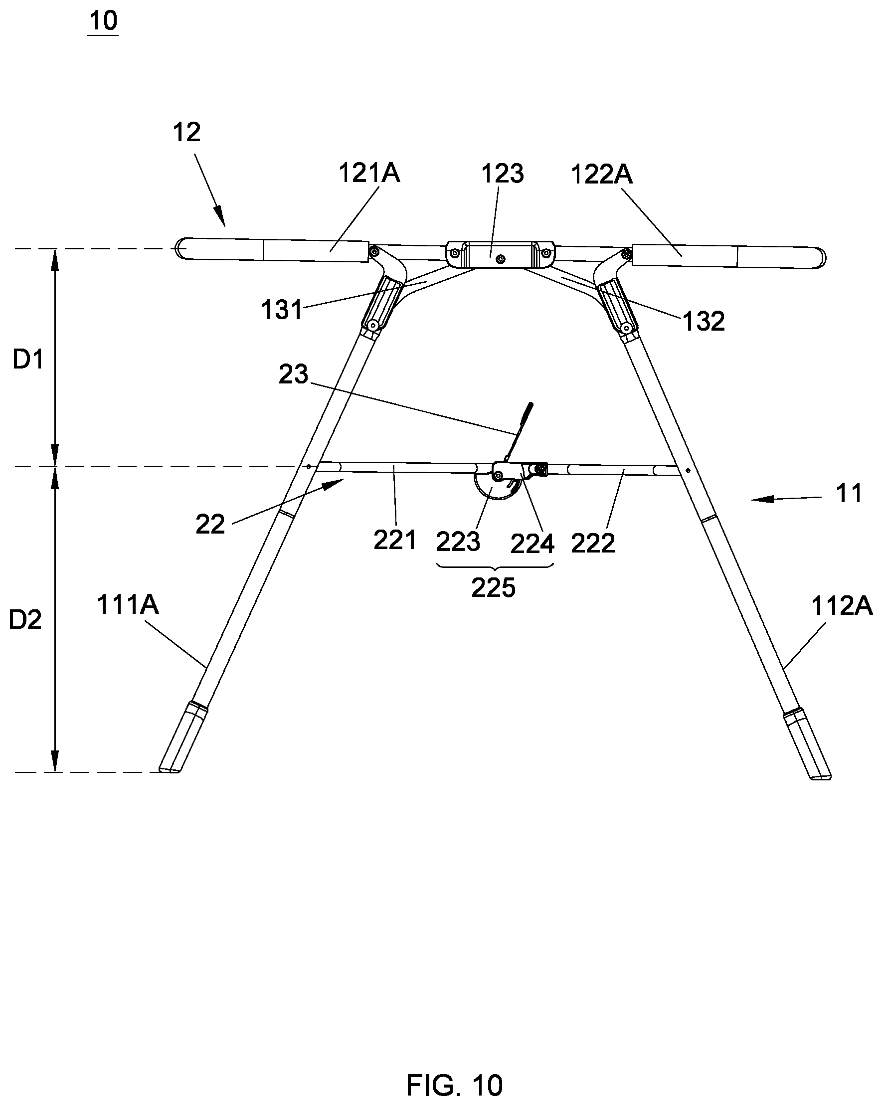 Patent US11779130 Figure 10 – Child bassinet