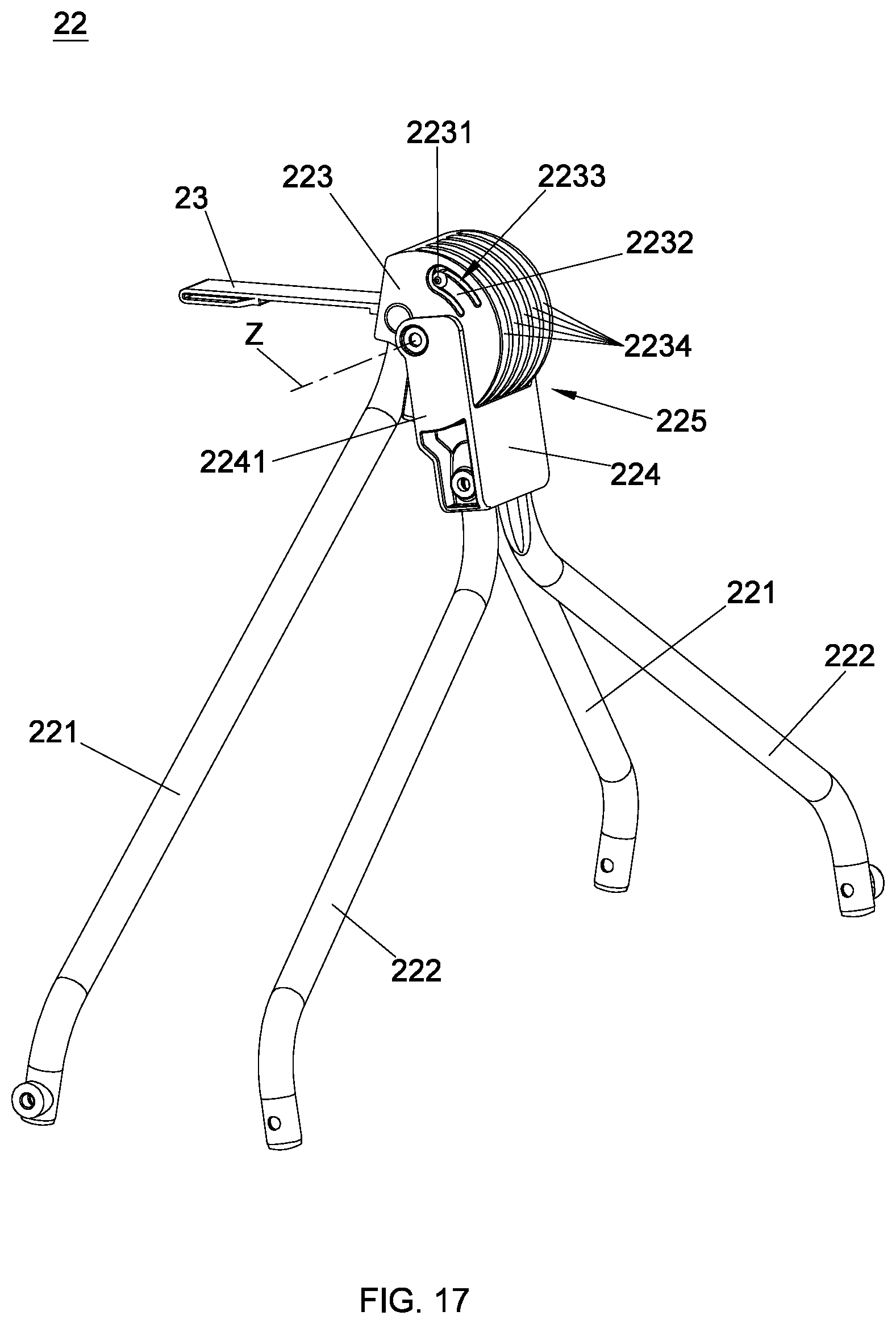 Patent US11779130 Figure 17 – Child bassinet