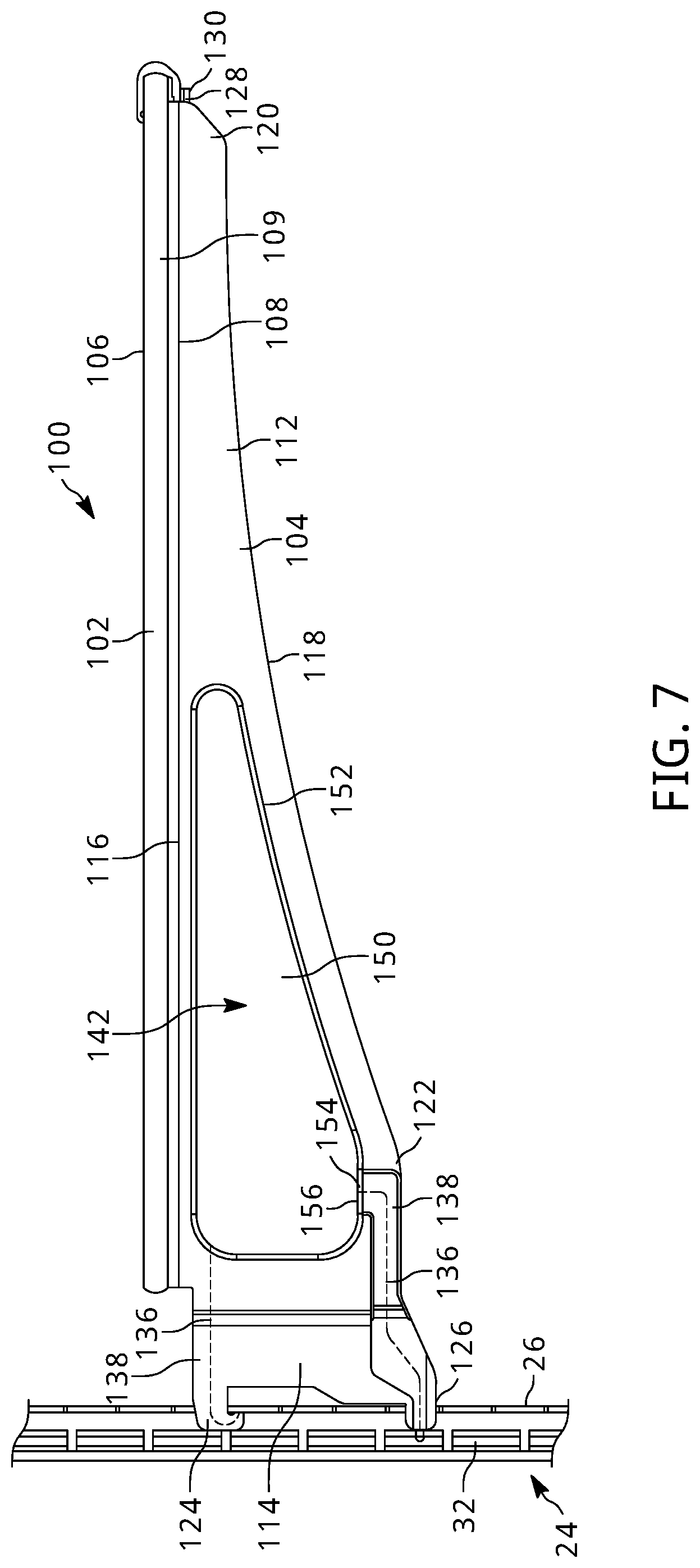 Patent US11779132 Figure 5 – Illuminated shelf assemblies
