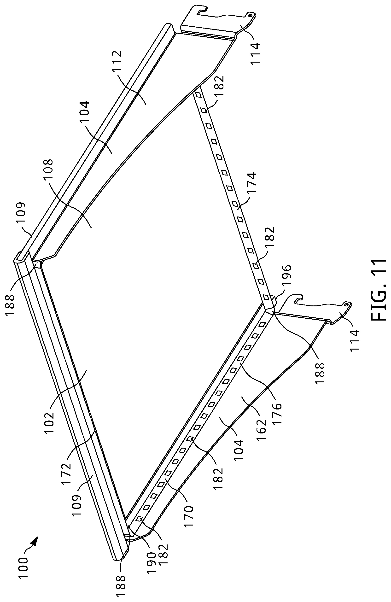 Patent US11779132 Figure 9 – Illuminated shelf assemblies