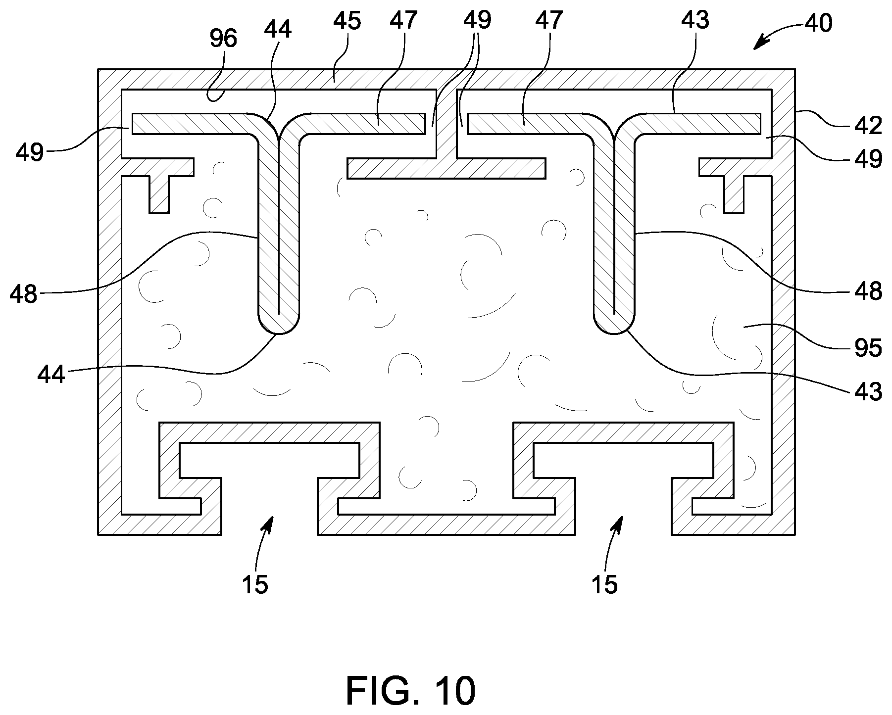Patent US11779134 Figure 10 – Door arrangement for refrigerated merchandising cabinet