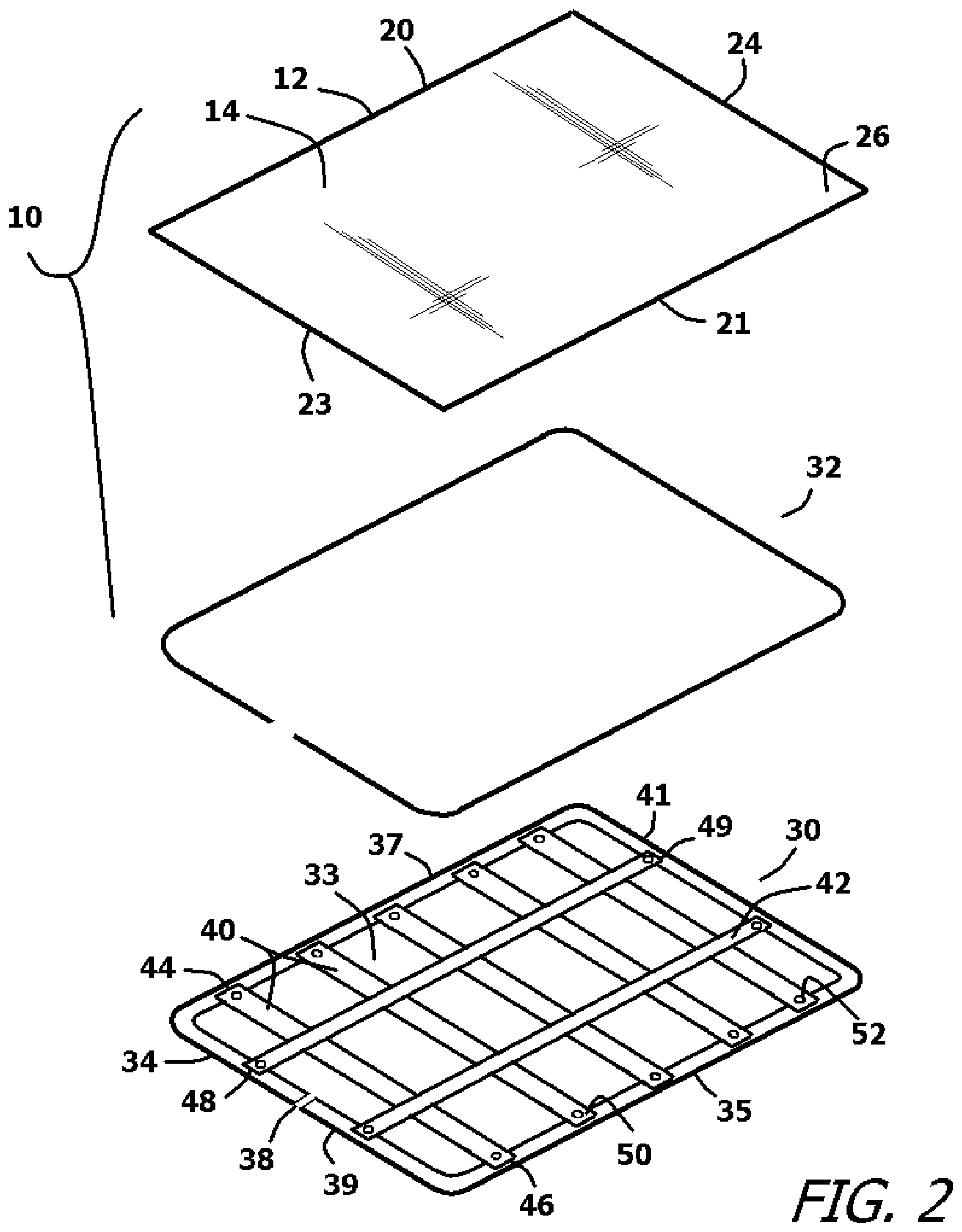 Patent US11779138 Figure 2 – Pop-open ground cover with detachable support system