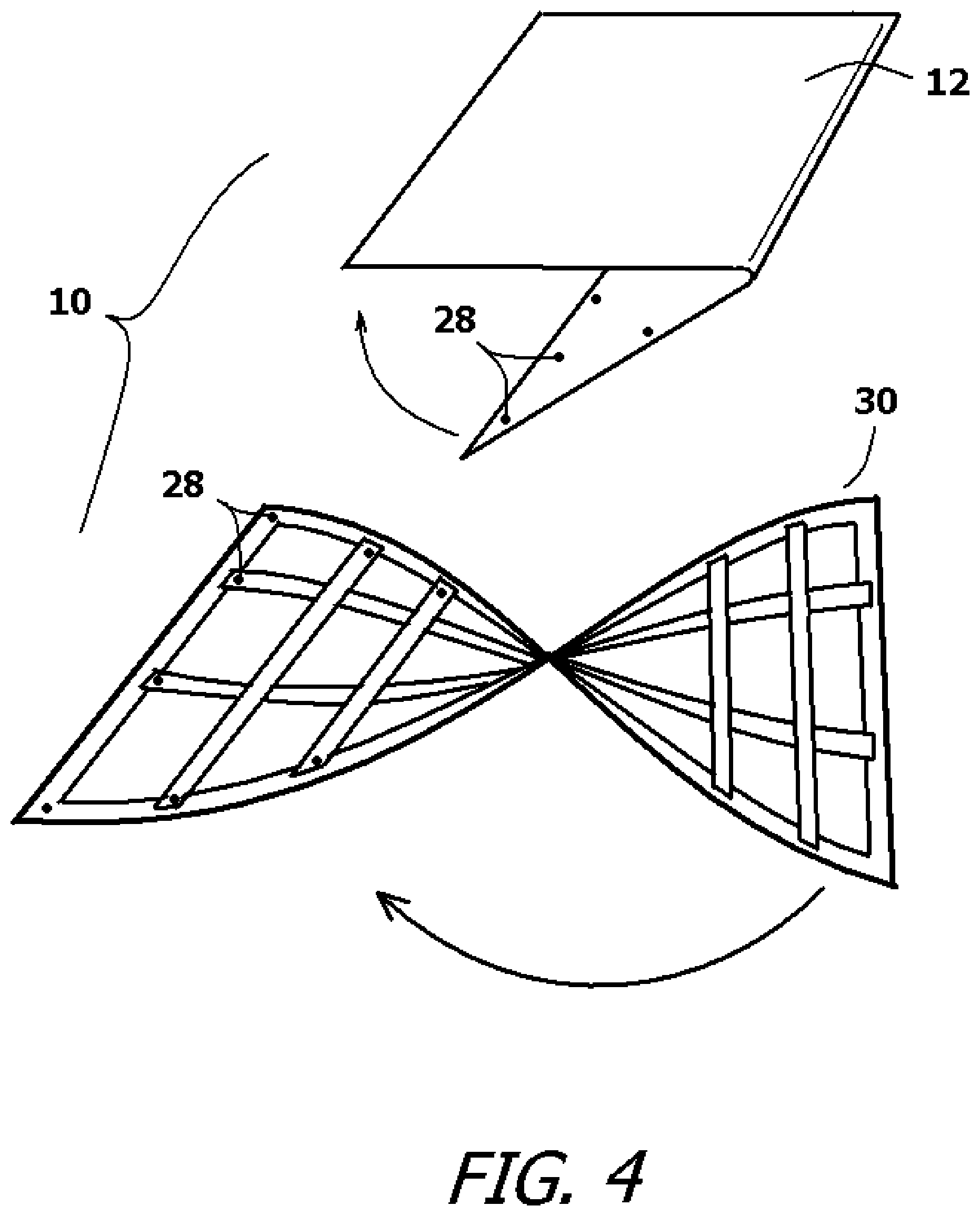 Patent US11779138 Figure 4 – Pop-open ground cover with detachable support system