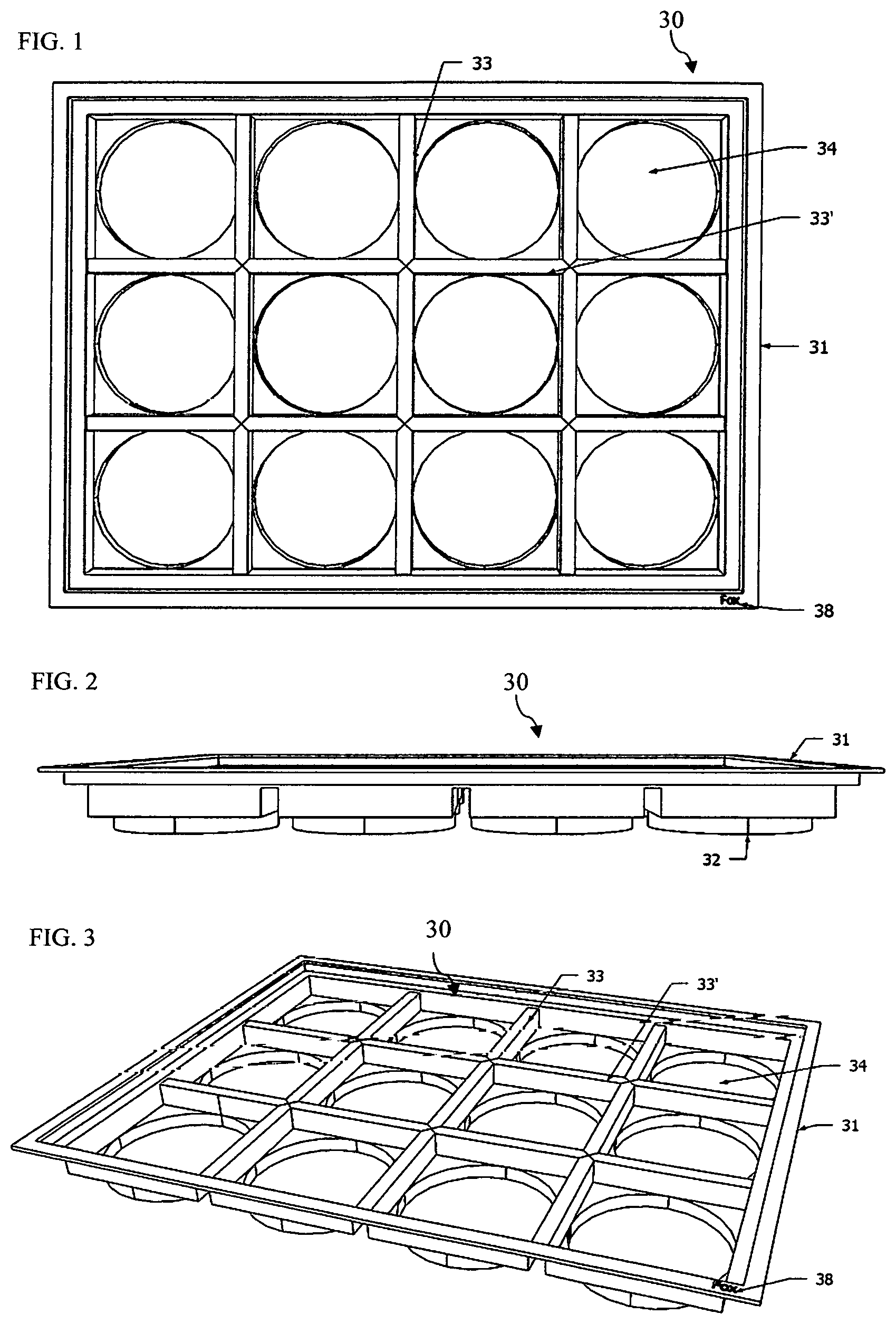 Patent US11779142 Figure 1 – Configurable food trays and modular containers