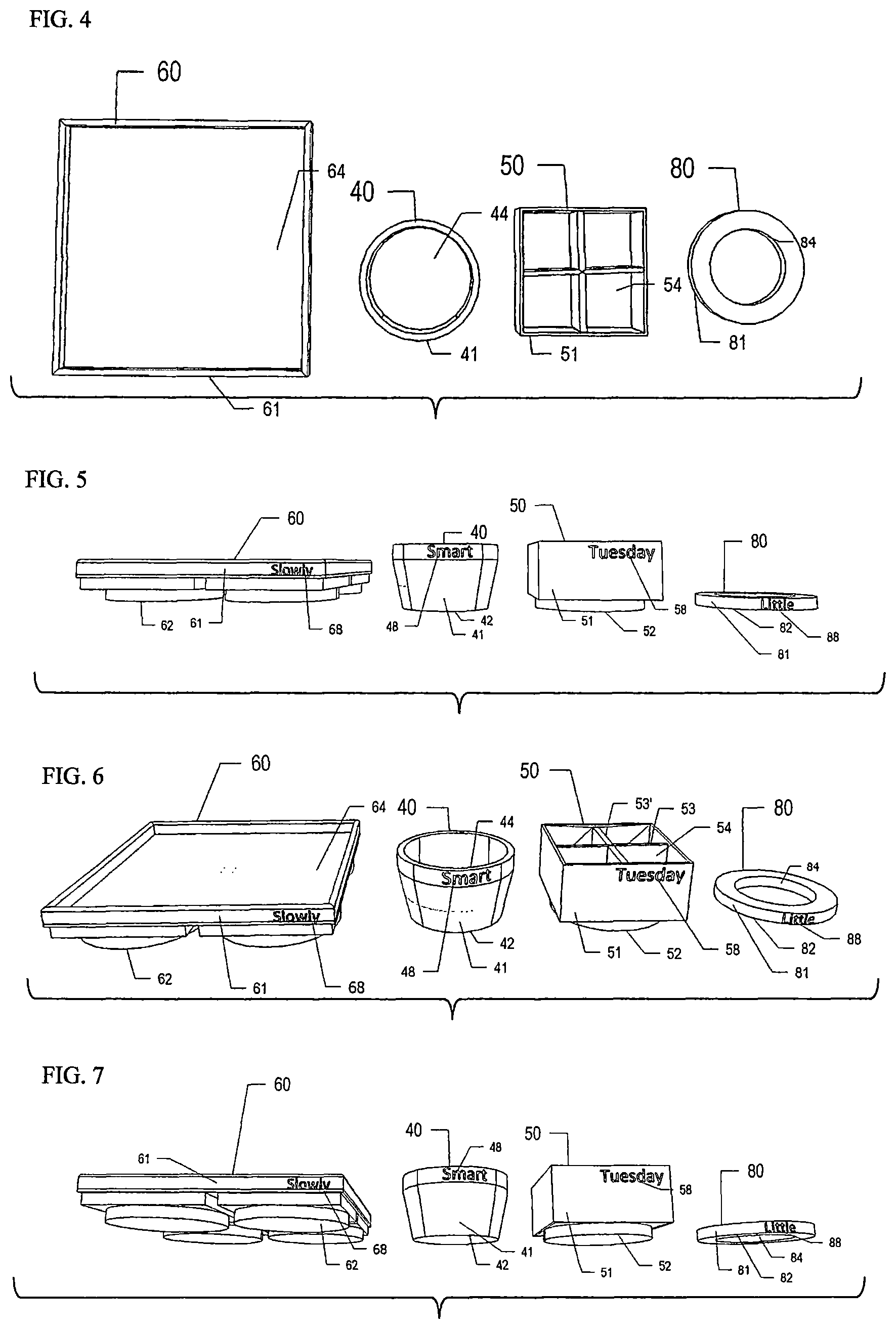 Patent US11779142 Figure 2 – Configurable food trays and modular containers