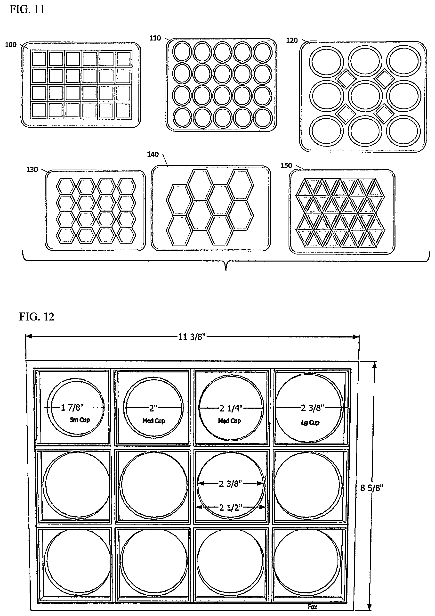 Patent US11779142 Figure 4 – Configurable food trays and modular containers