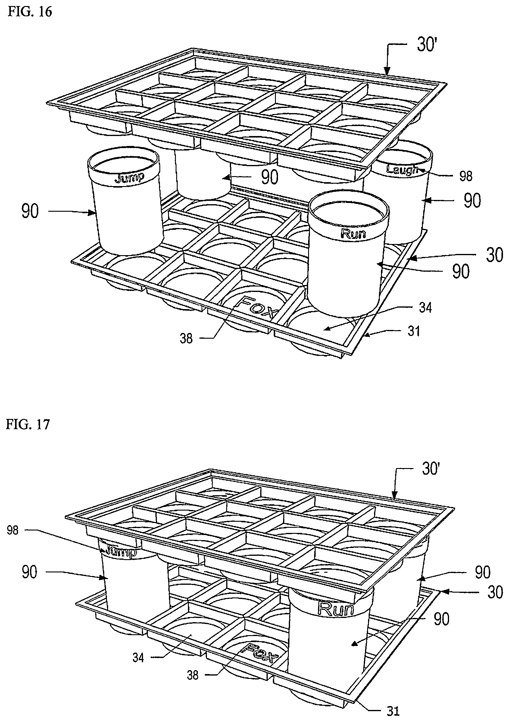 Patent US11779142 Figure 6 – Configurable food trays and modular containers