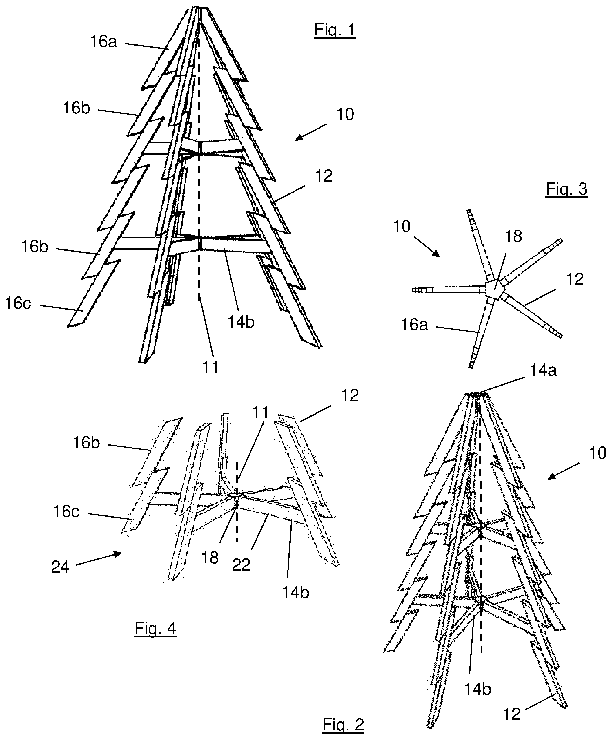 Patent US11779145 Figure 1 – Modular Christmas tree