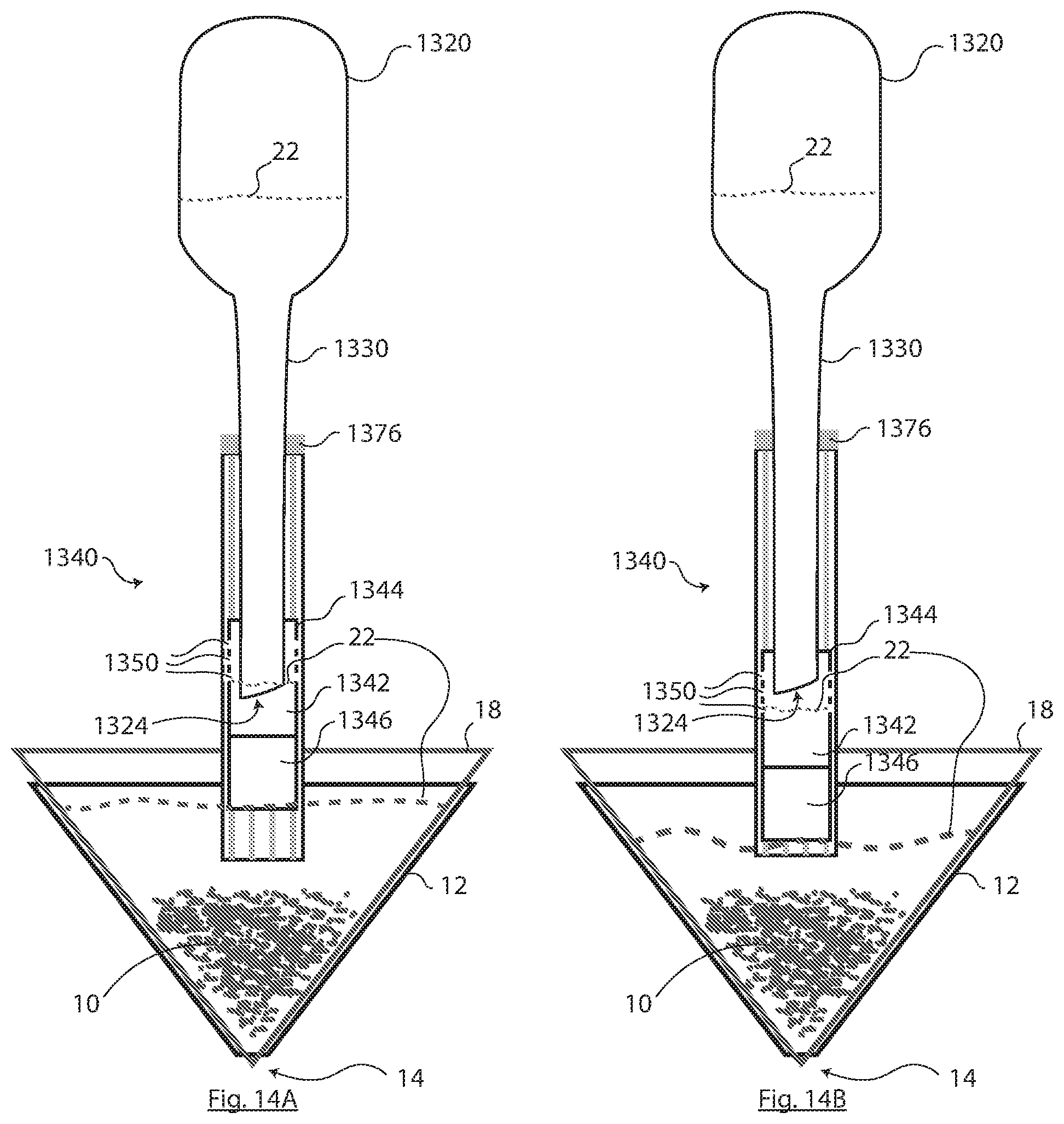 Patent US11779147 Figure 14 – Passive metering for pour-over coffee brewing