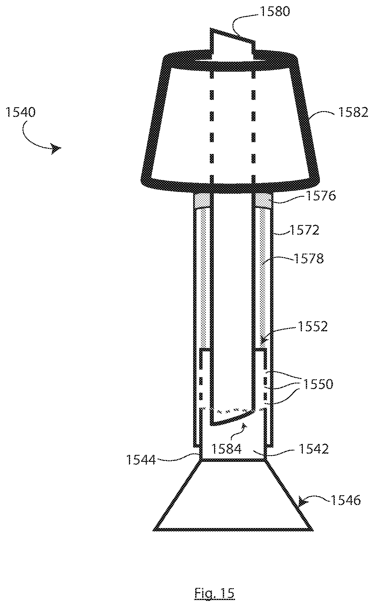 Patent US11779147 Figure 15 – Passive metering for pour-over coffee brewing