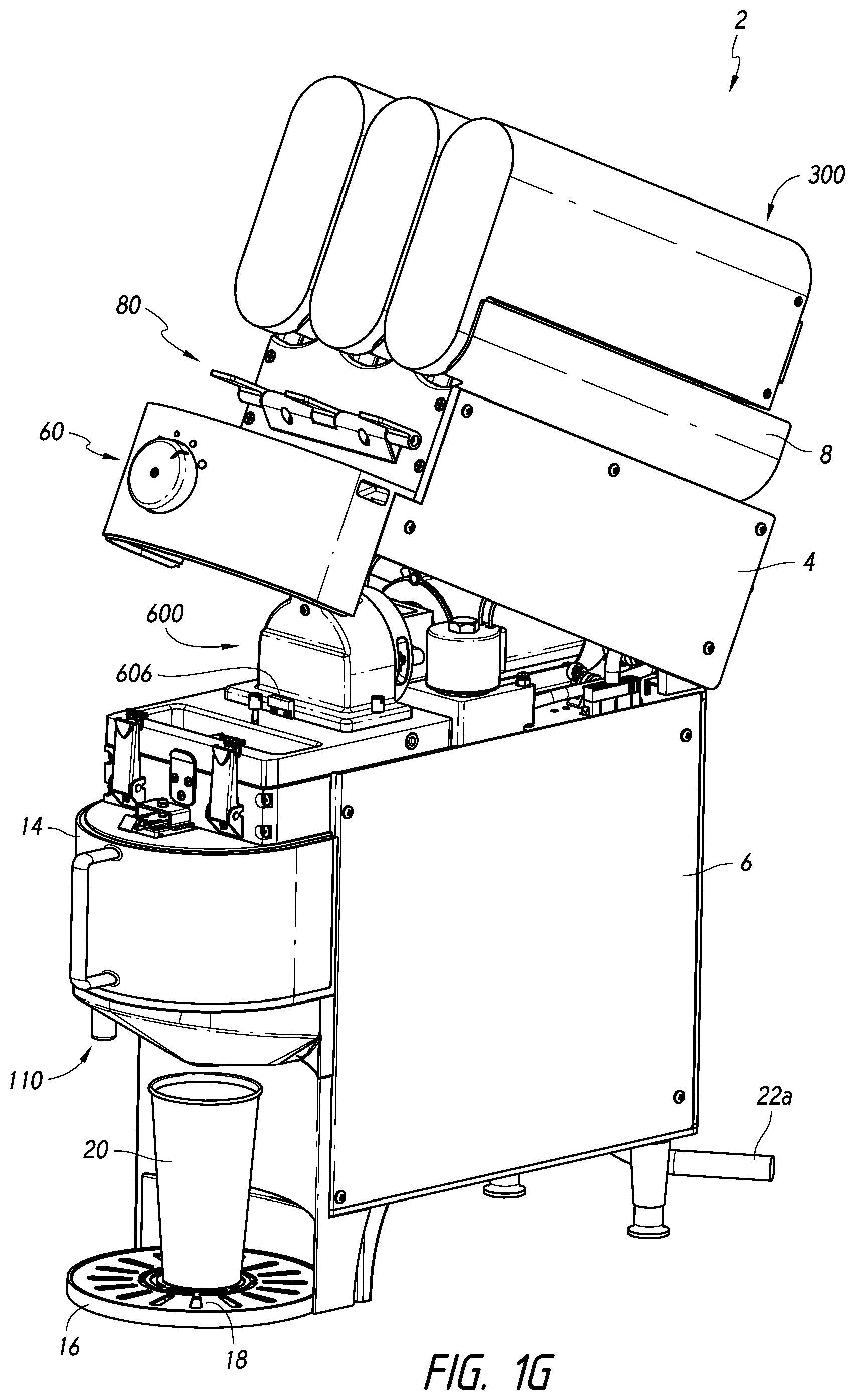 Patent US11779150 Figure 7 – Apparatuses, systems, and methods for brewing a beverage