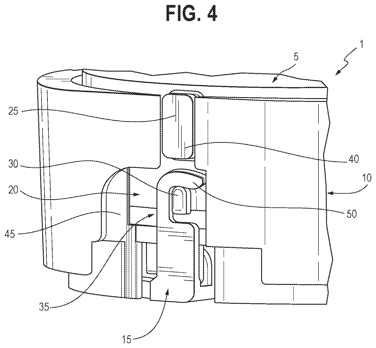 Patent US11779159 Figure 4 – Locking blade base