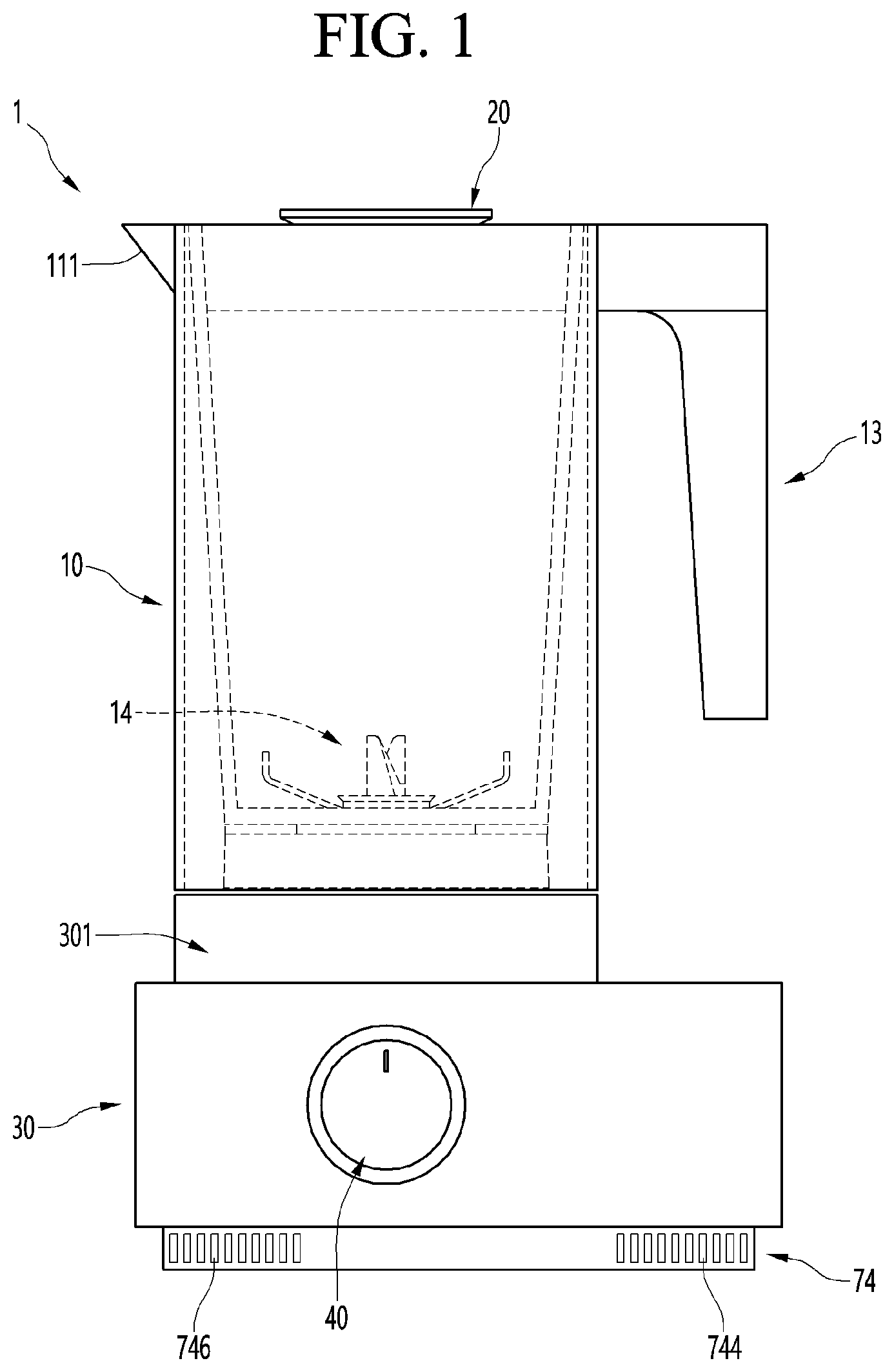Patent US11779160 Figure 1 – Blender