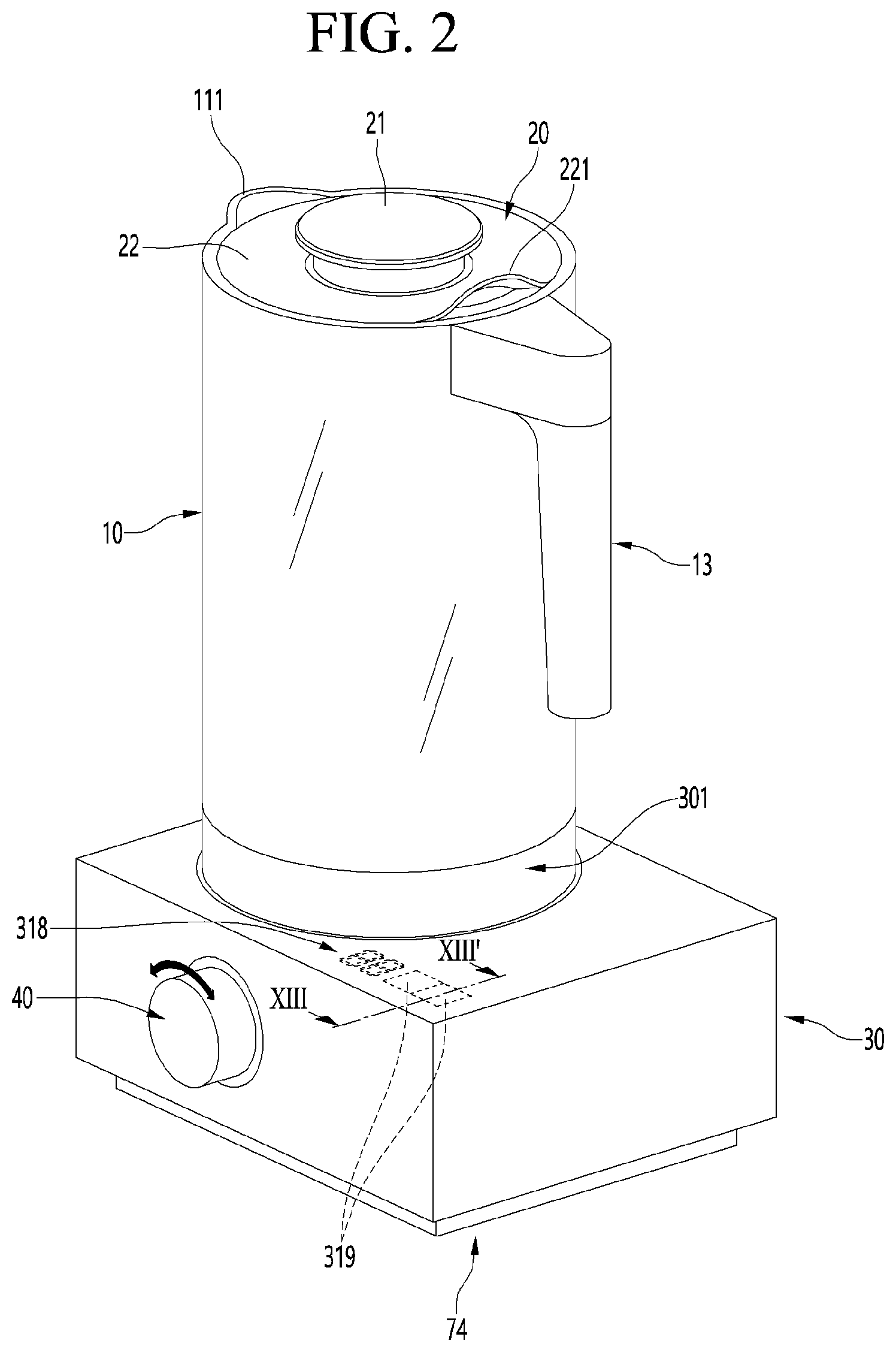 Patent US11779160 Figure 2 – Blender
