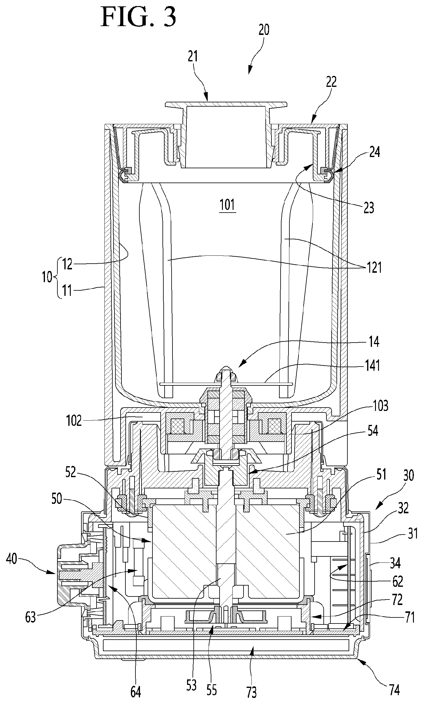 Patent US11779160 Figure 3 – Blender