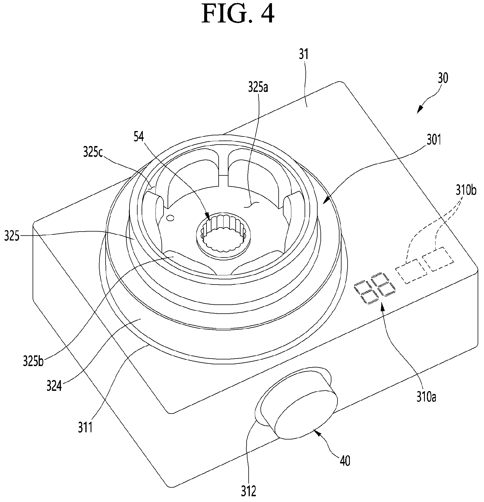 Patent US11779161 Figure 4 – Blender and lid for blender container