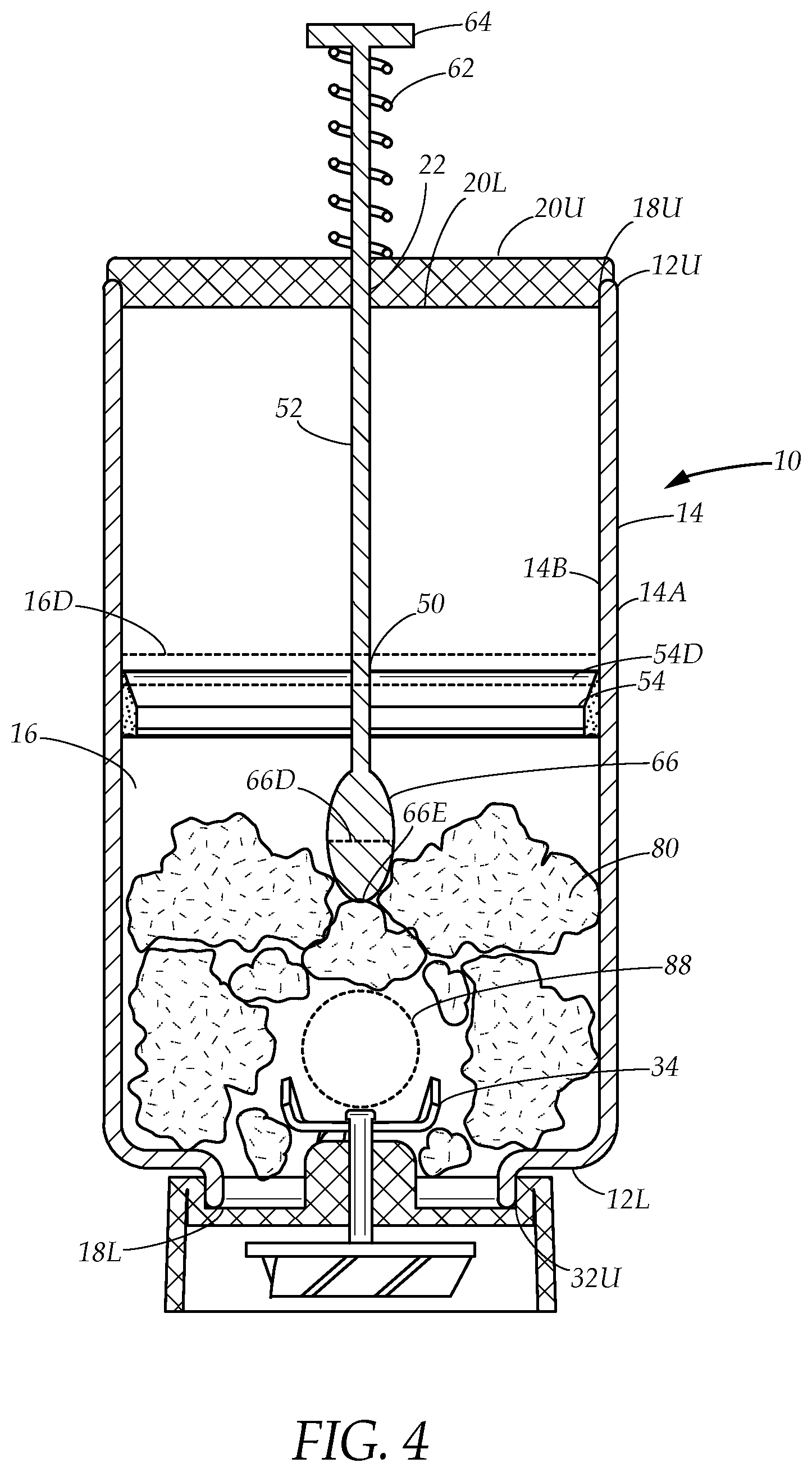 Patent US11779162 Figure 4 – Blender with integral food residue scraper