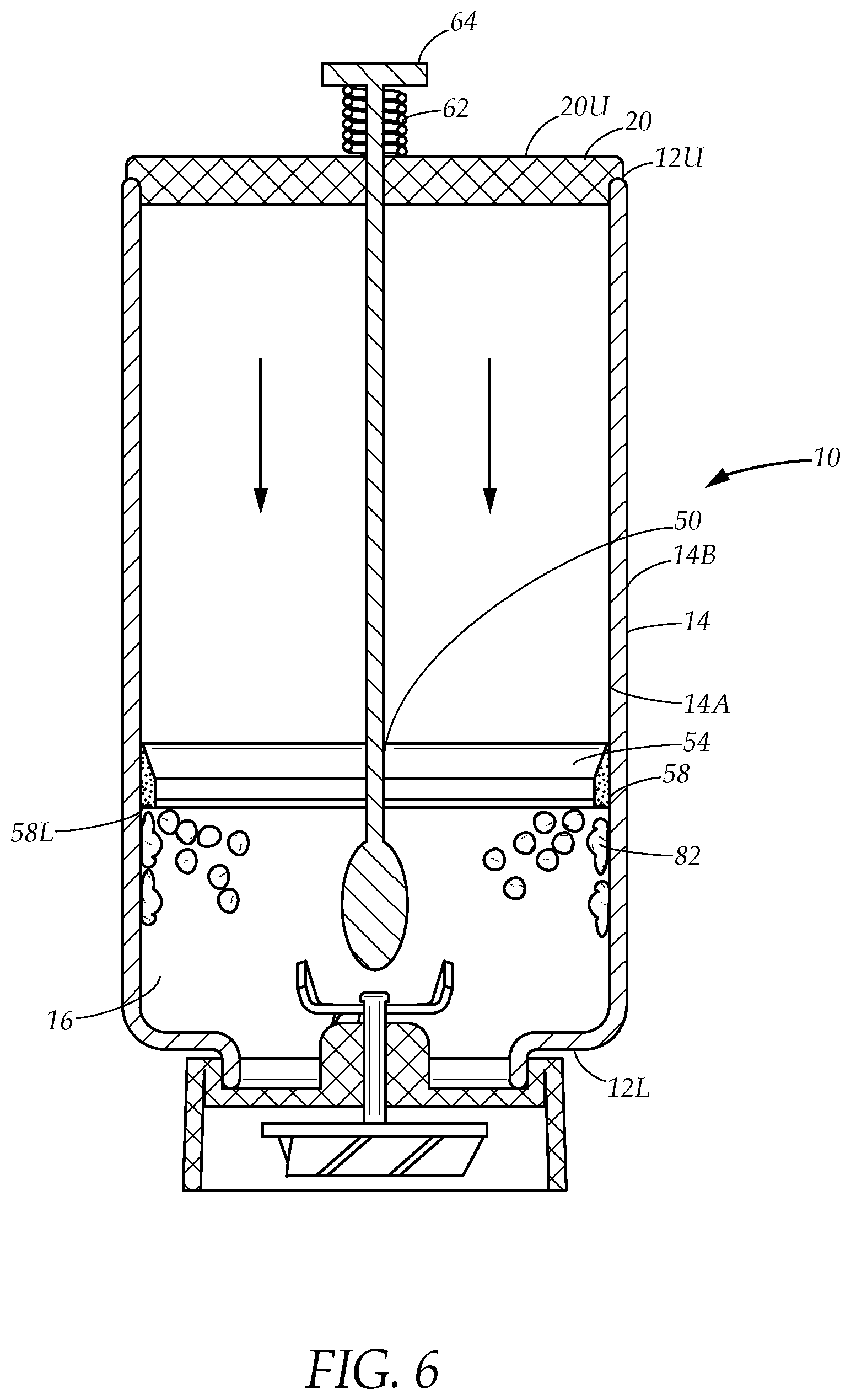 Patent US11779162 Figure 6 – Blender with integral food residue scraper